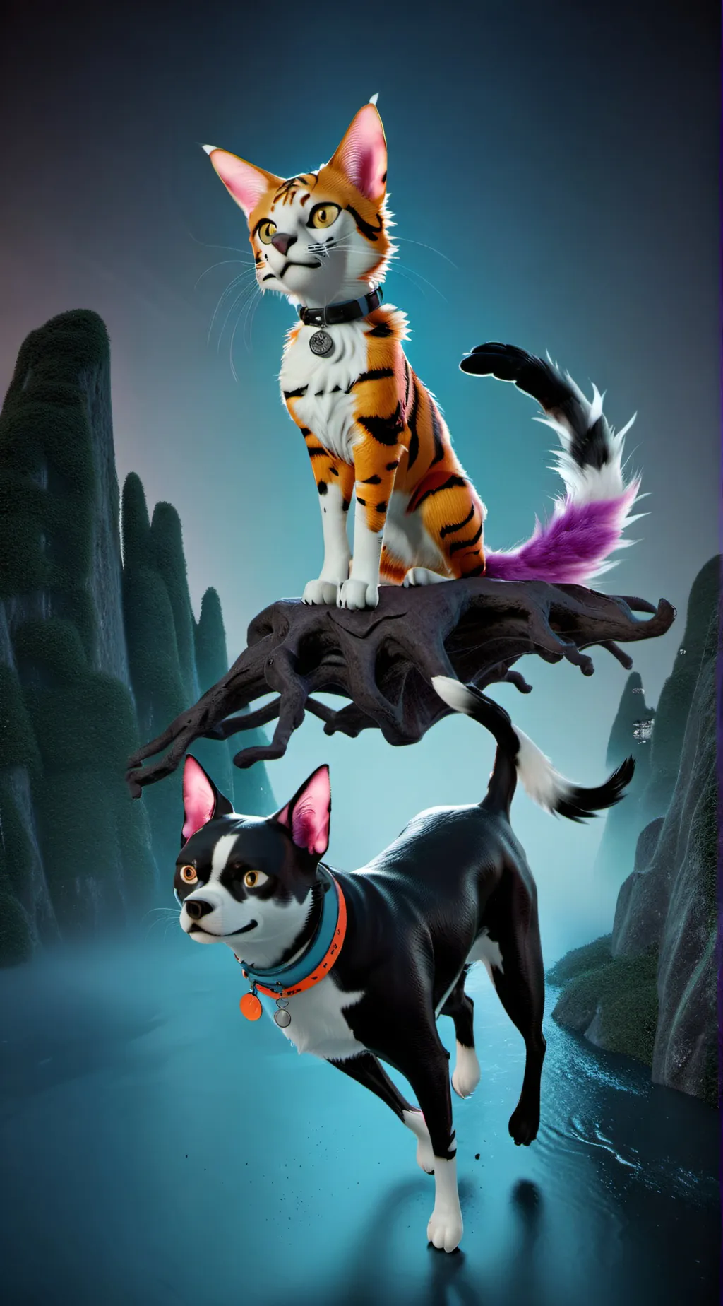 ai character: catnap, dogday y c background