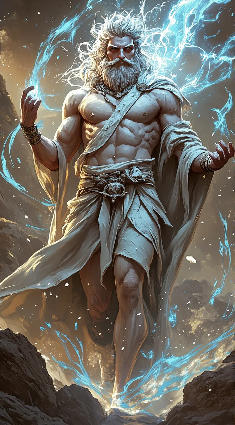 ai character: Zeus  background