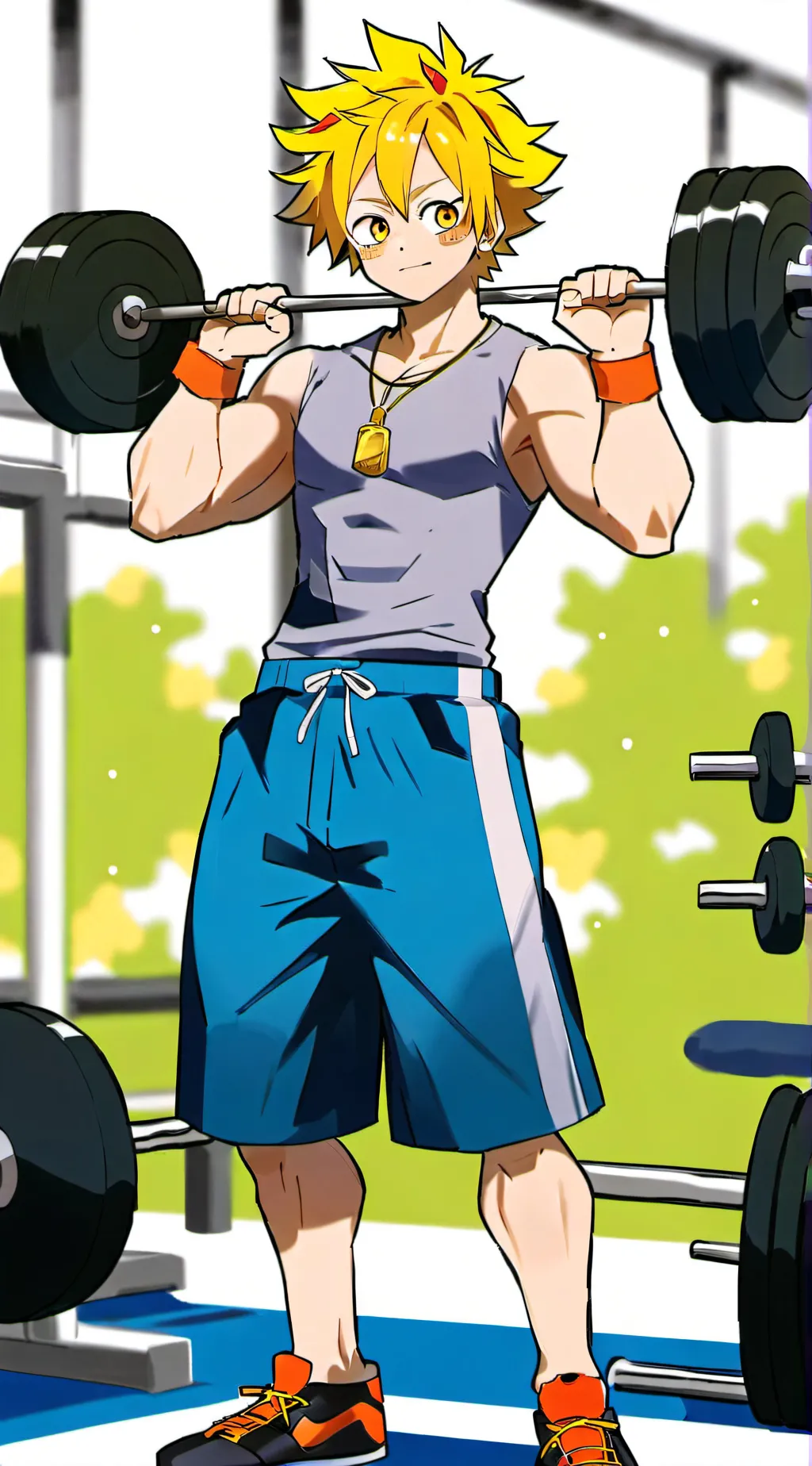 ai character: Denki vs Baku background