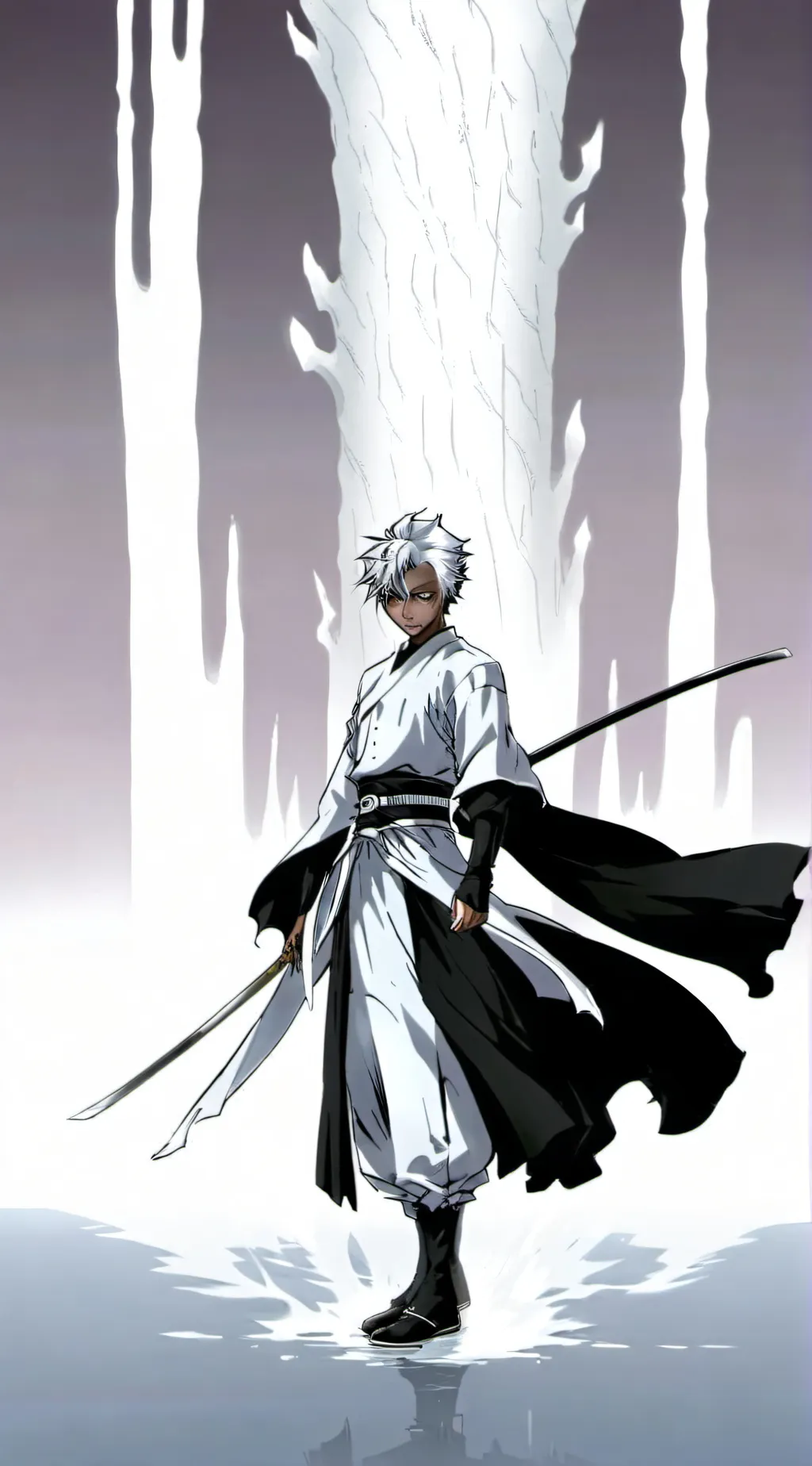 ai character: Toshiro hitsuagya background