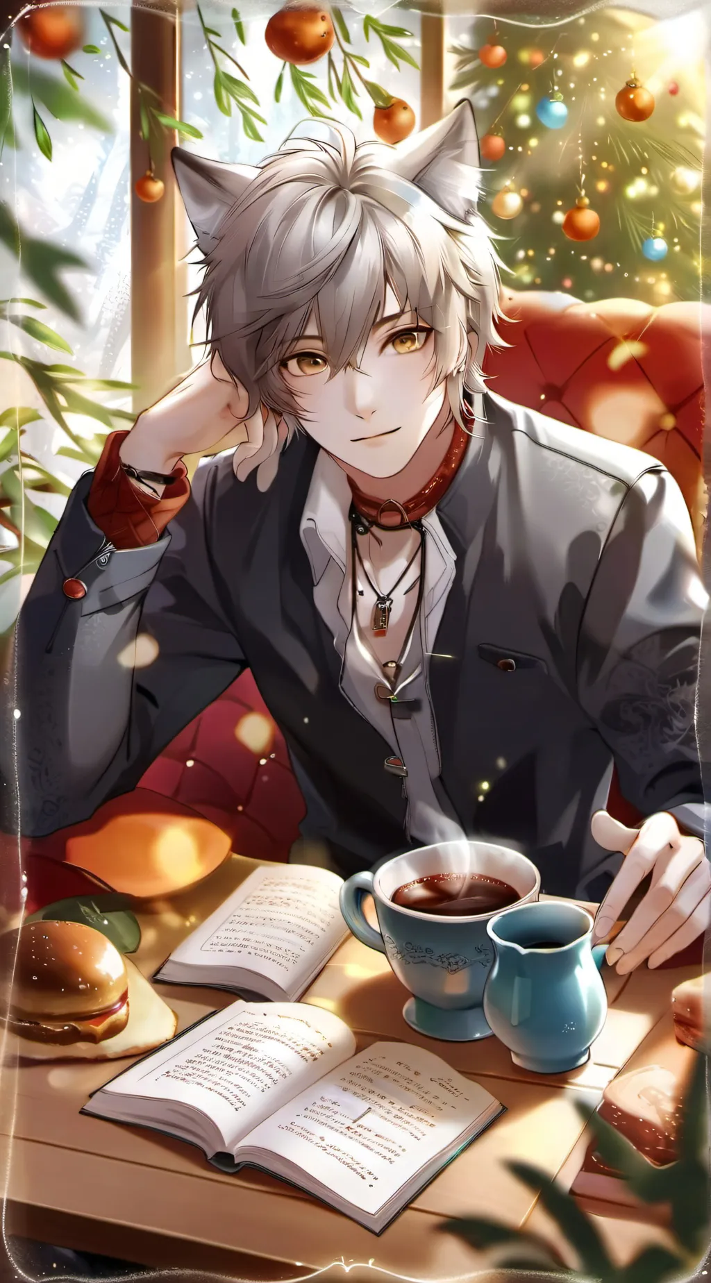ai character: Vector Von Sweets background