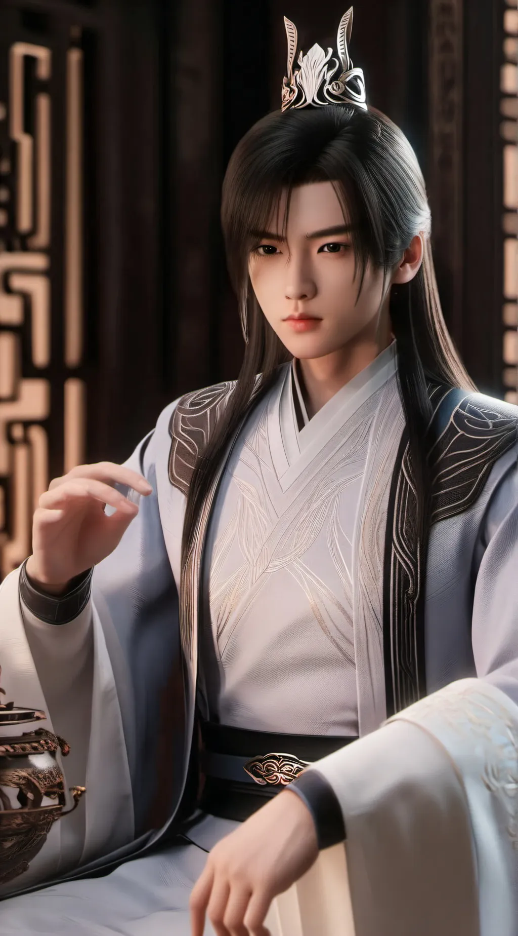 ai character: Zhou Zein  background