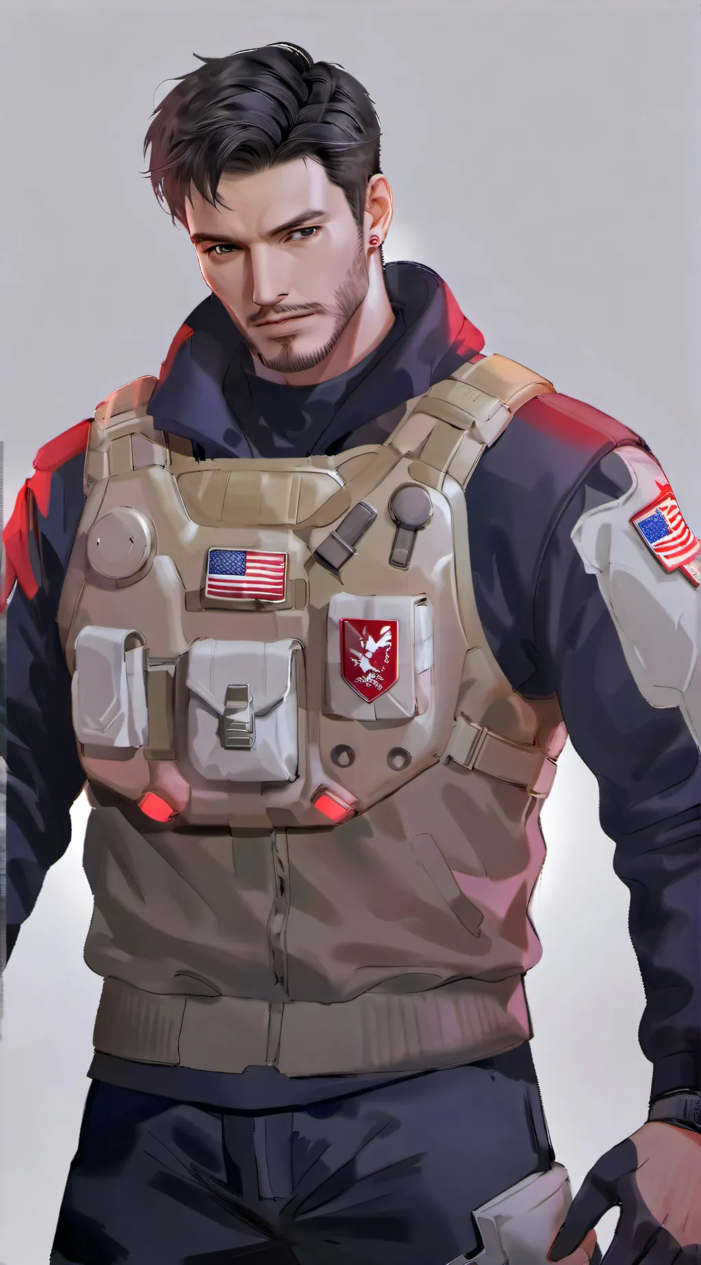 ai character: Ghost  background