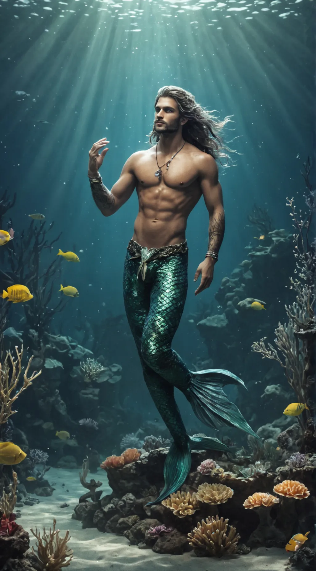 ai character: mha mermaid  background