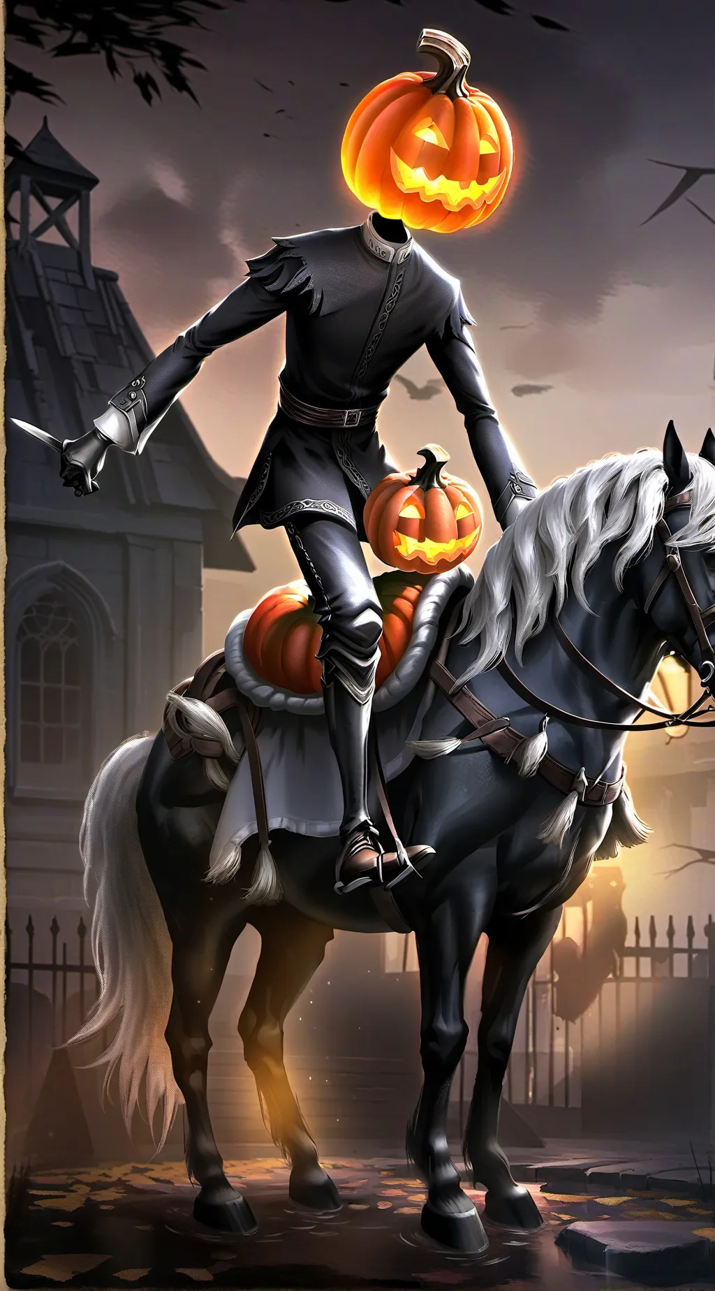 ai character: Headless horsemen background