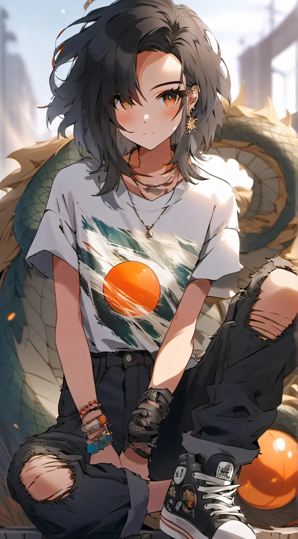 ai character: MHA music background