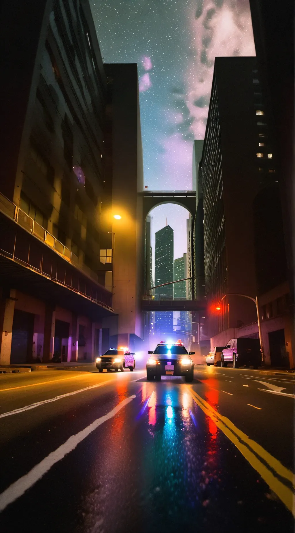 ai character: Police chase background