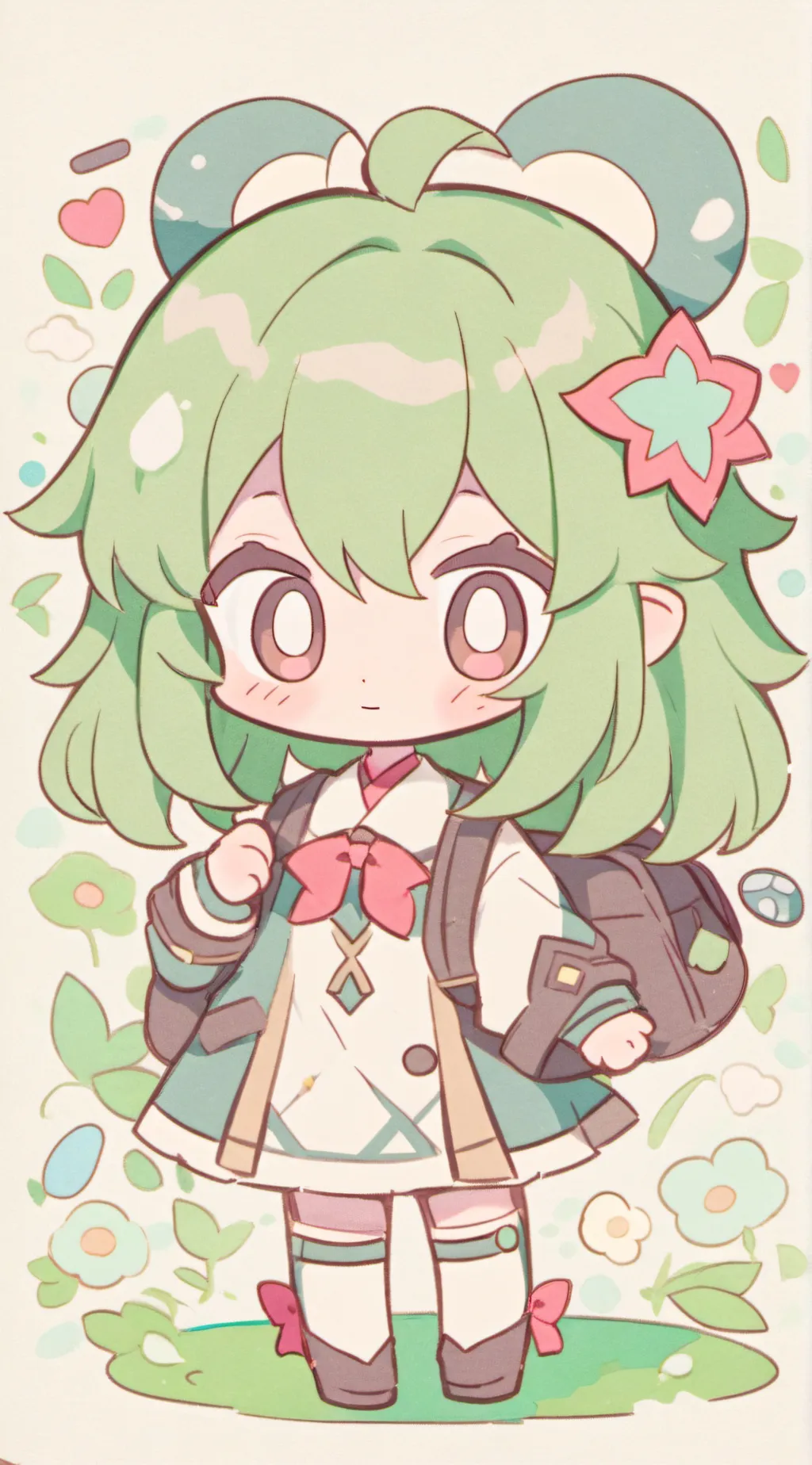 ai character: smiling critter background