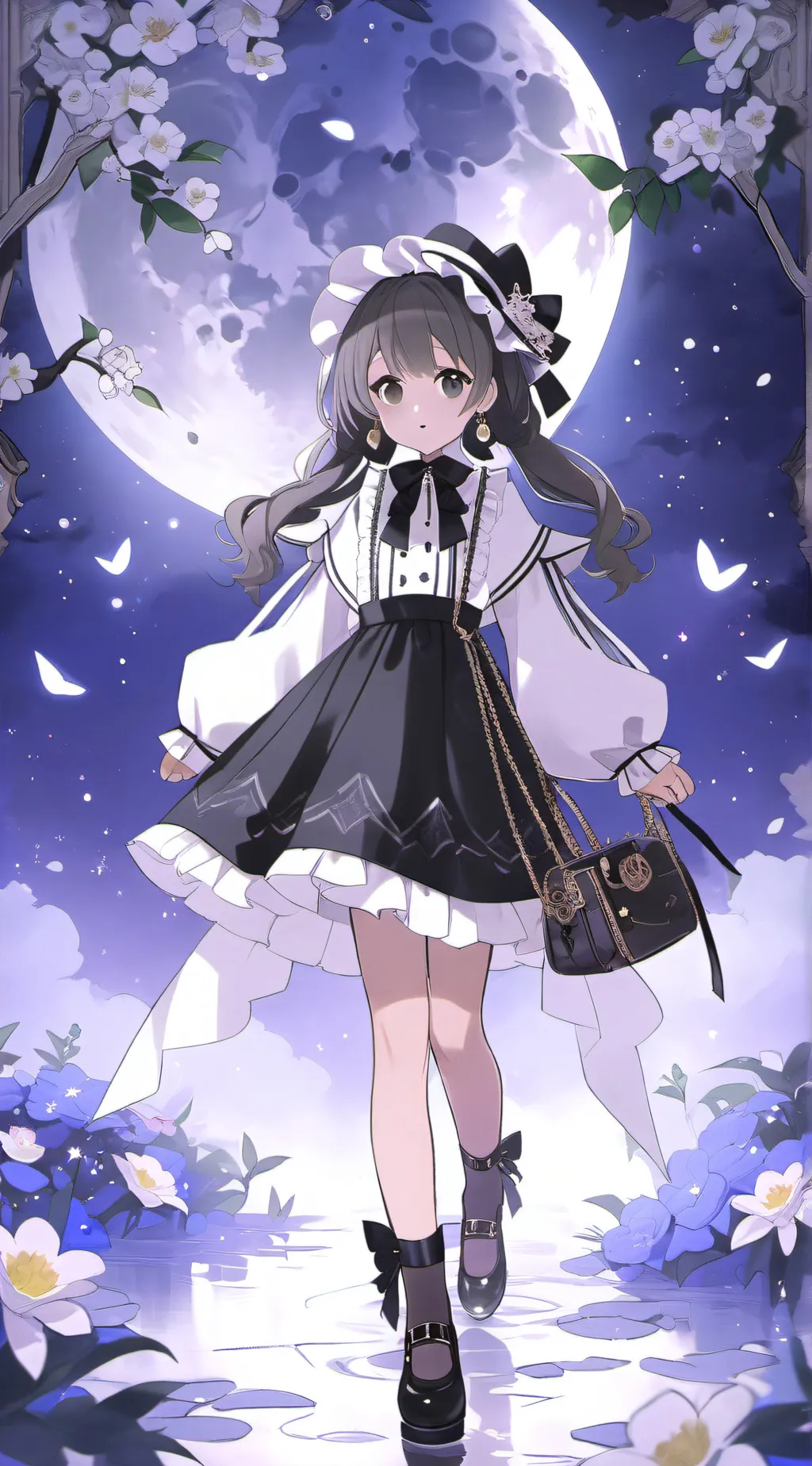 ai character: Moon background