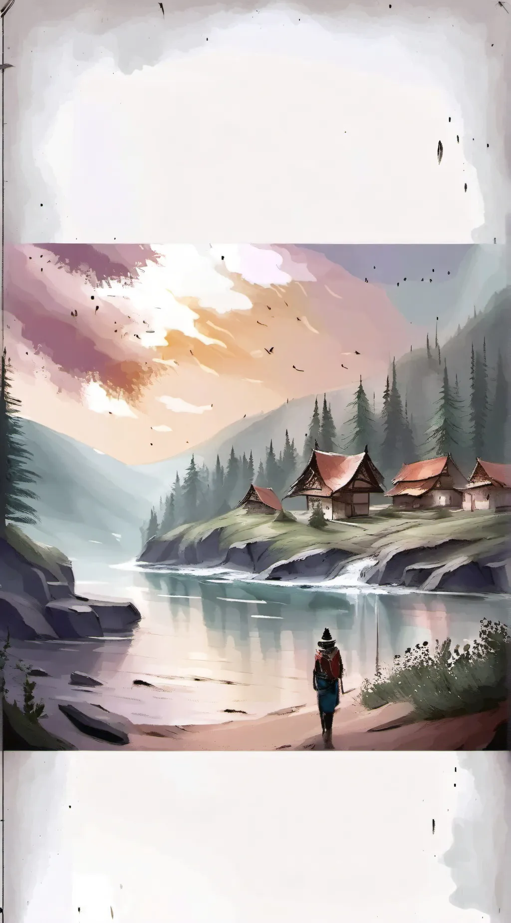 ai character: night time rest background
