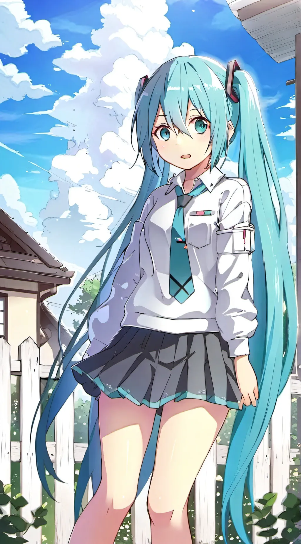 ai character: Hatsune Miku  background