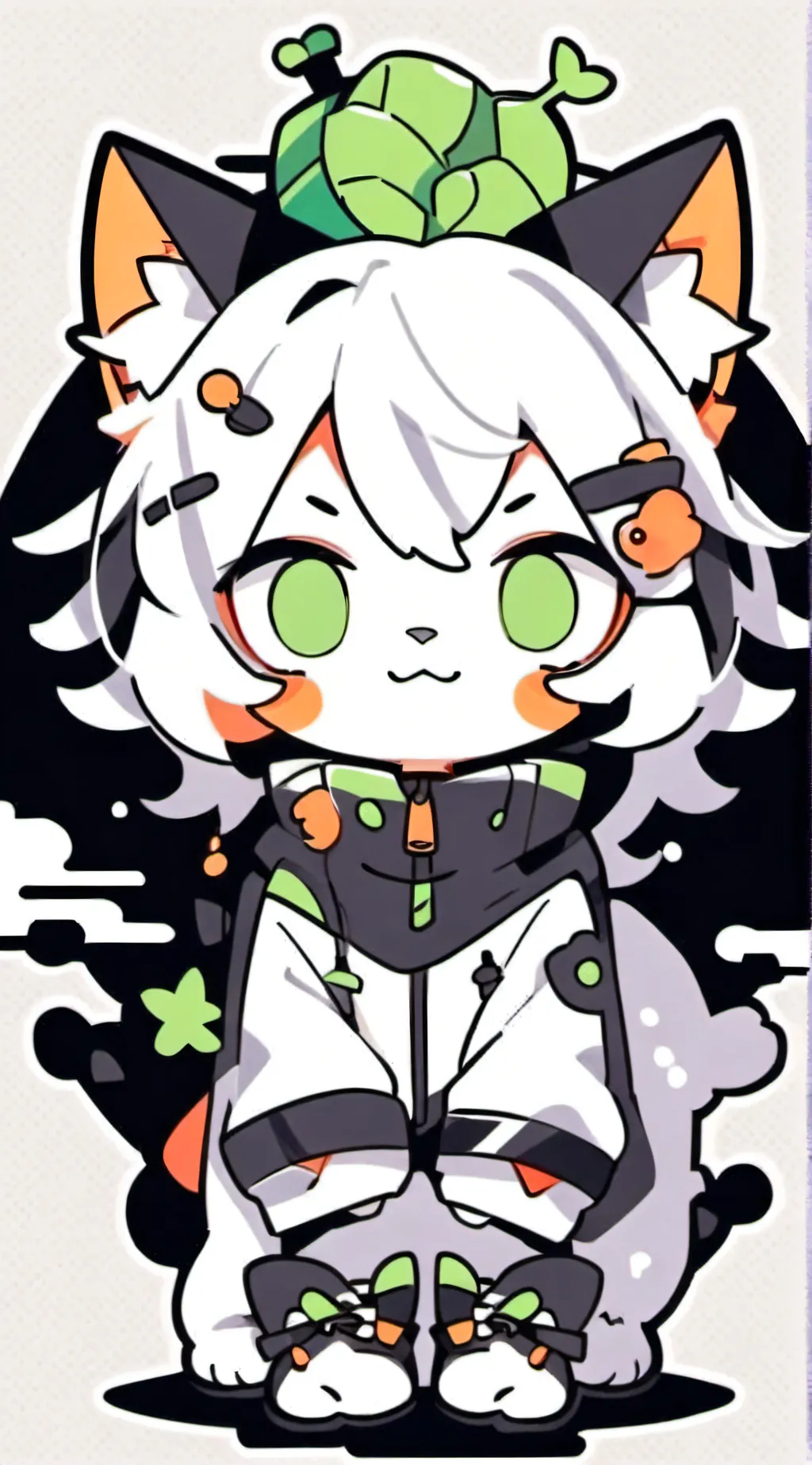 ai character: Leafy's cat background