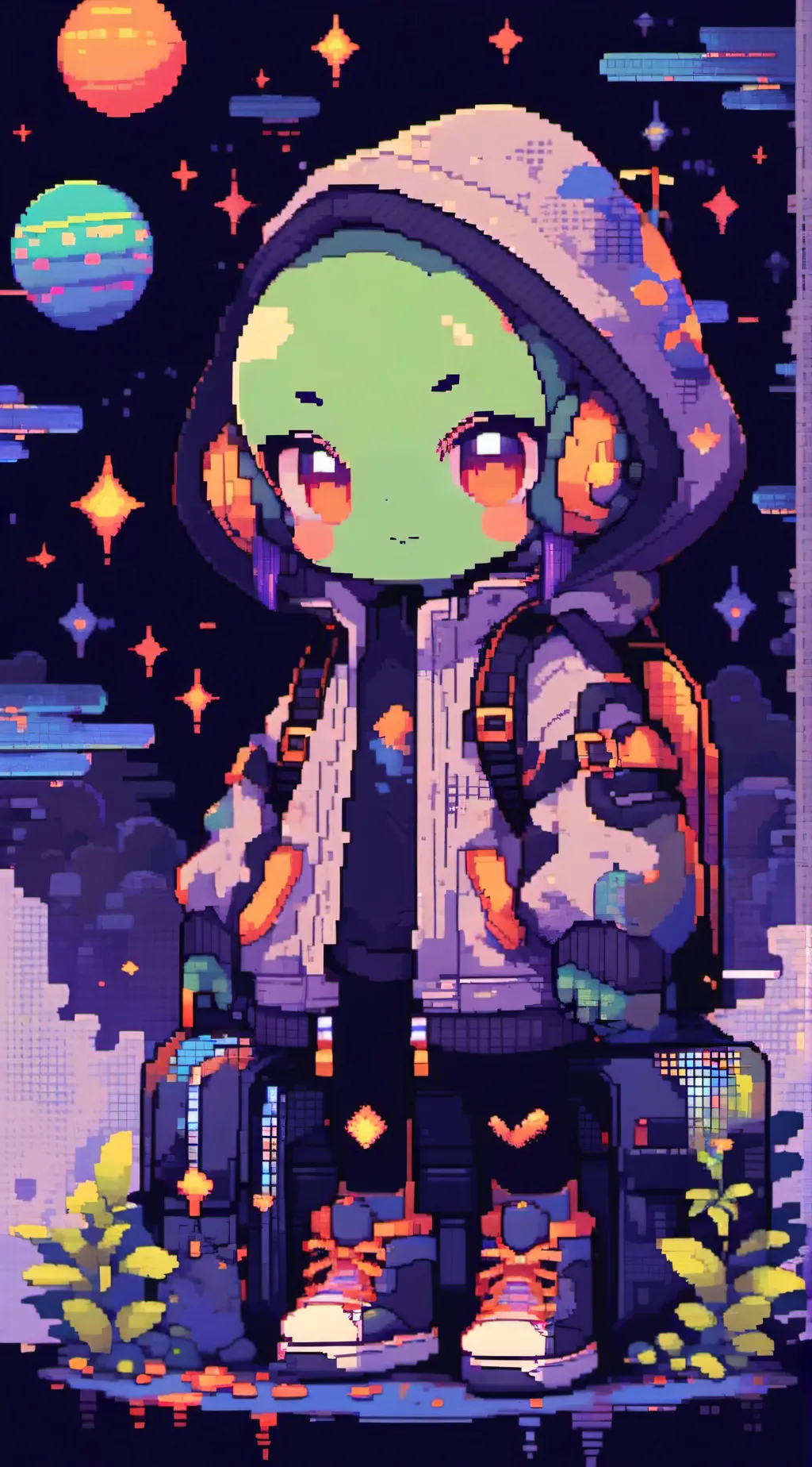 ai character: ZIM (invader zim)  background