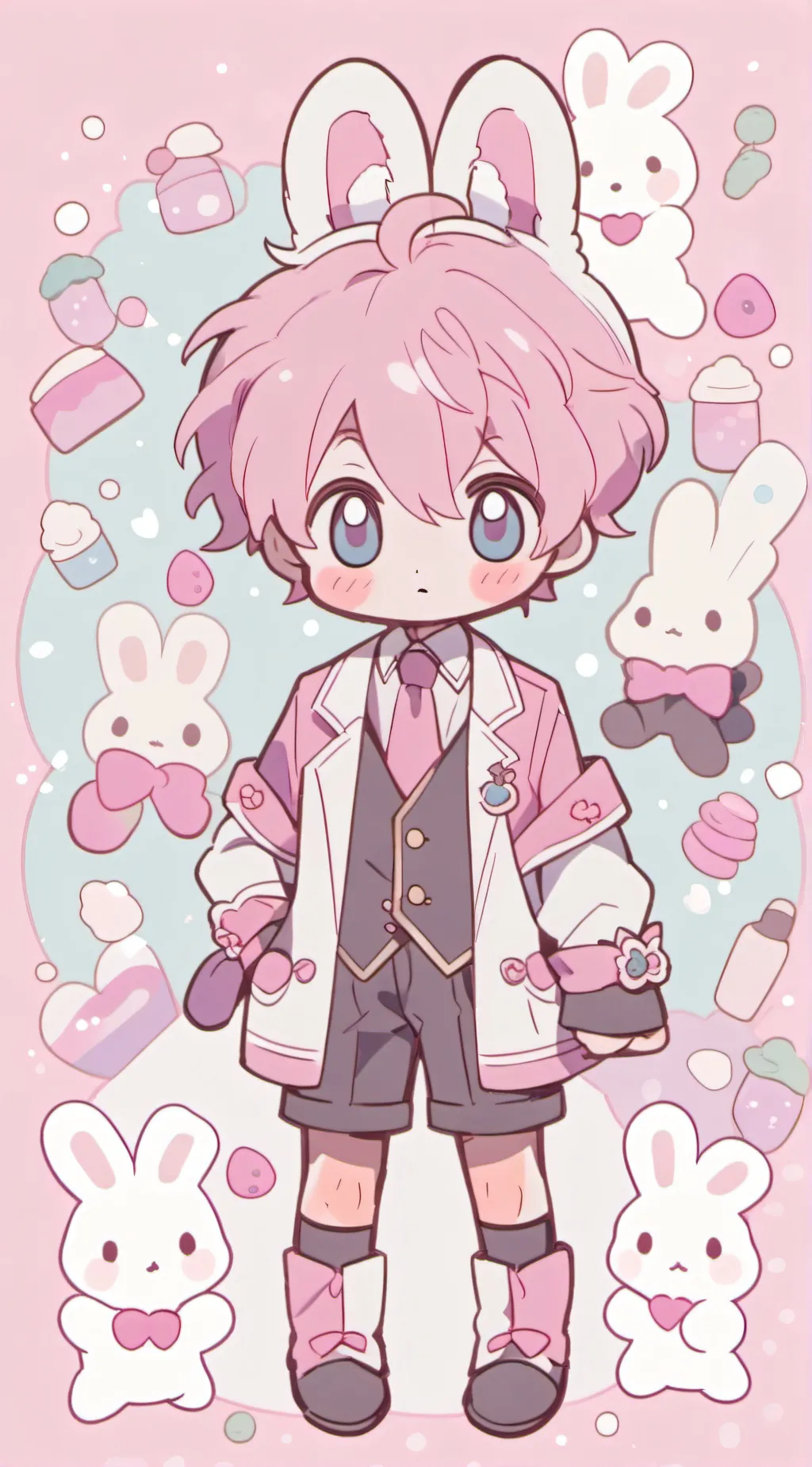 ai character: bunny  background