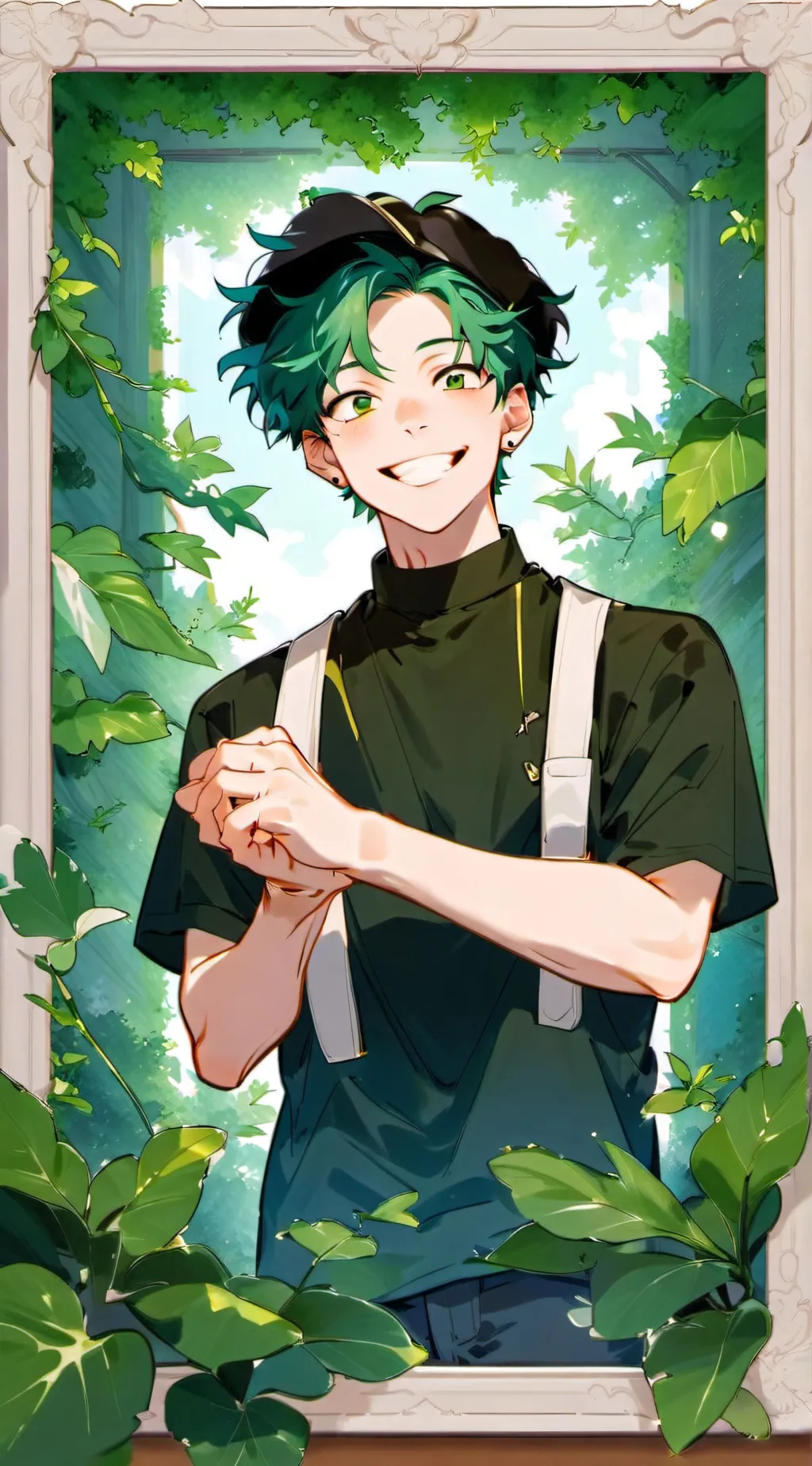 ai character: magic forest mha background