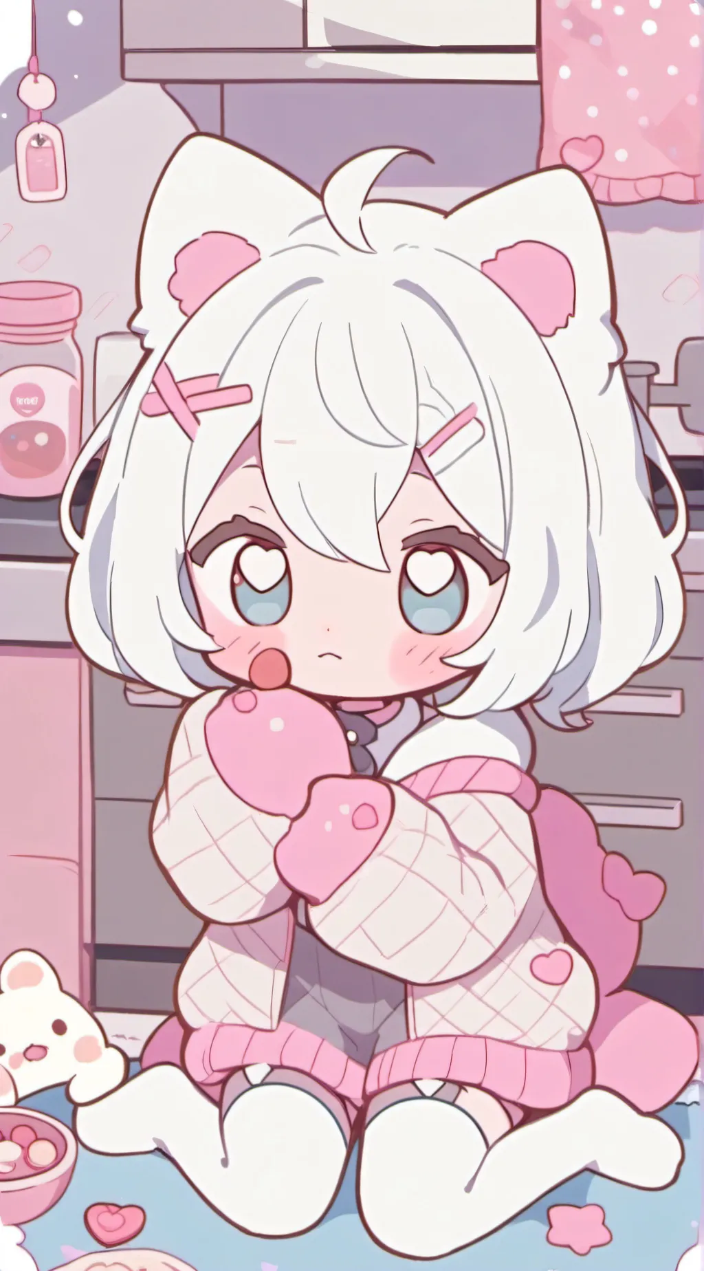 ai character: Snow background