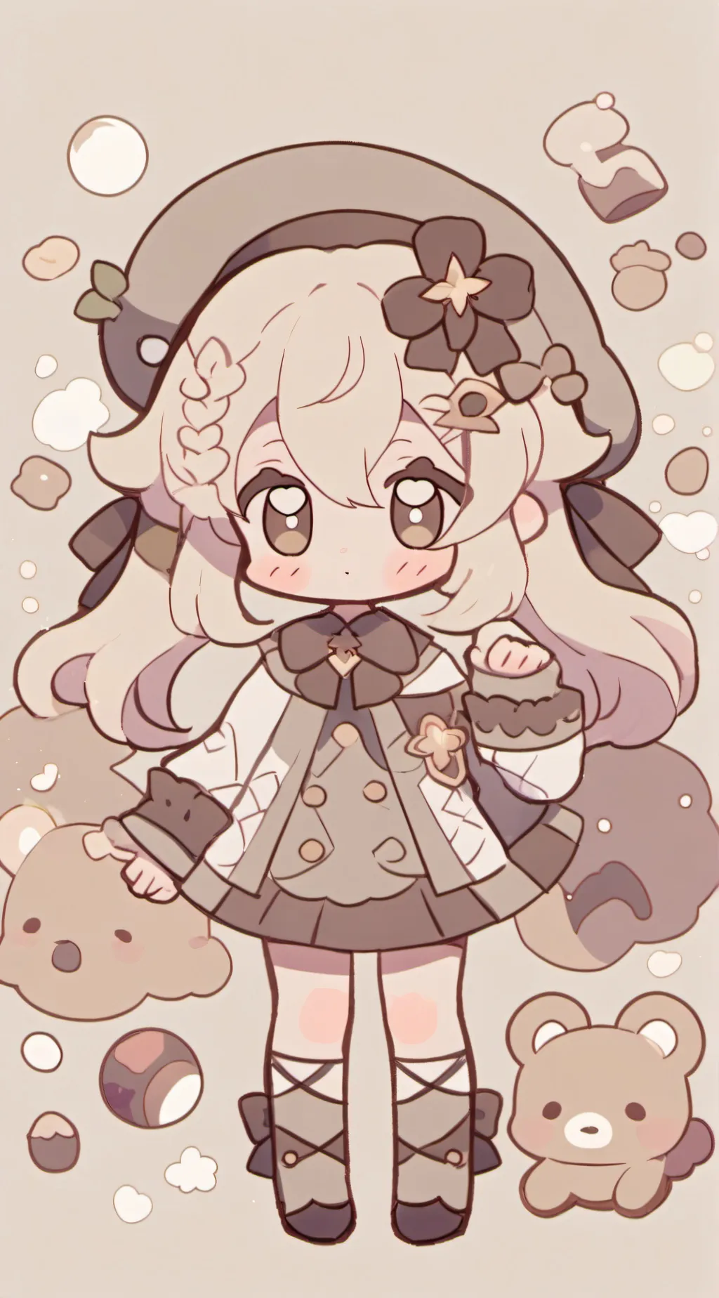 ai character: chibi girl background