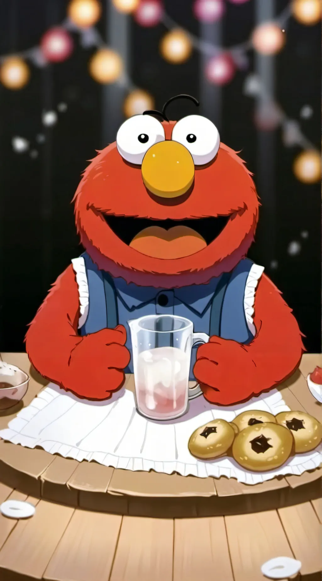 ai character: Fruity Elmo background