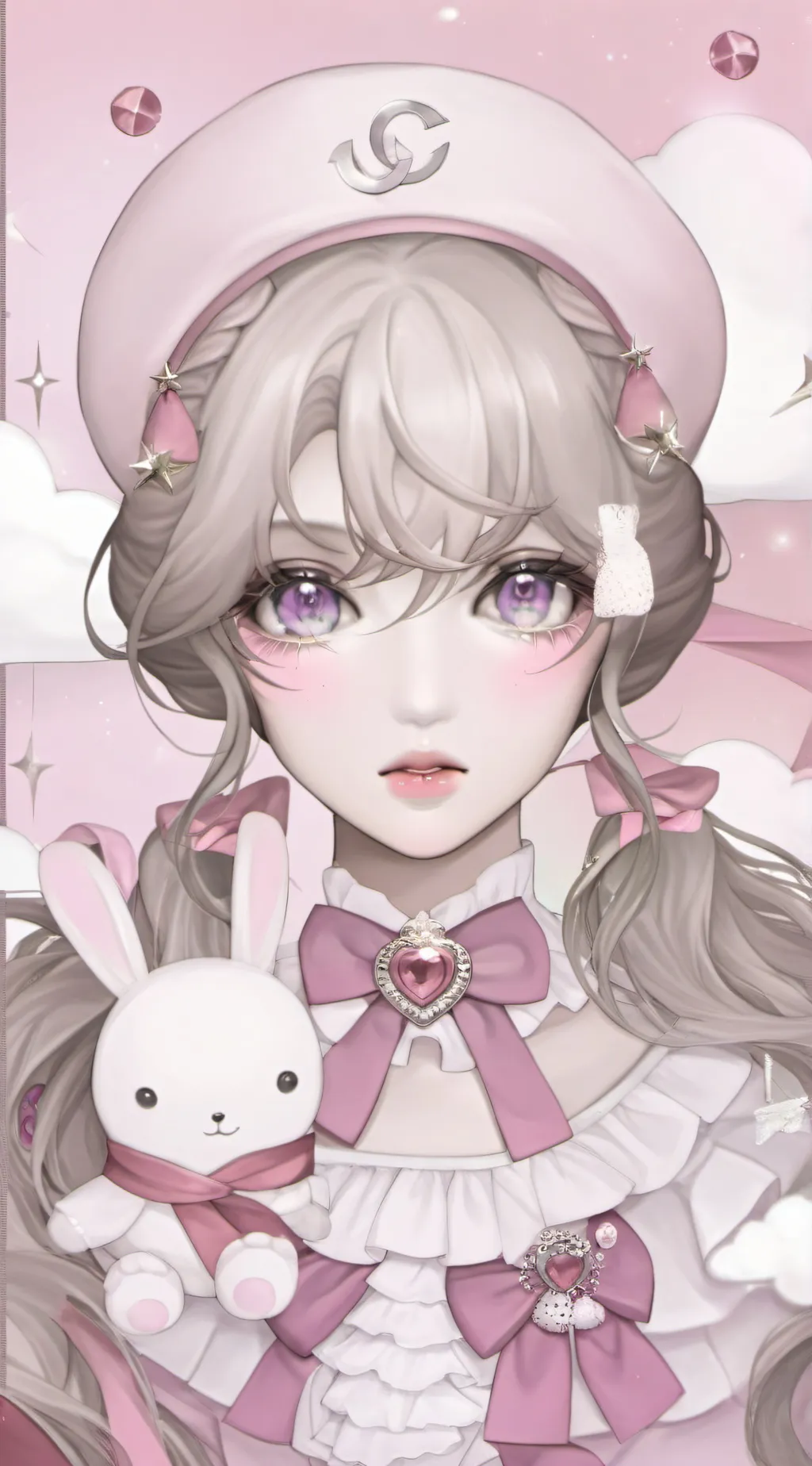 ai character: BunnyBestie123 background