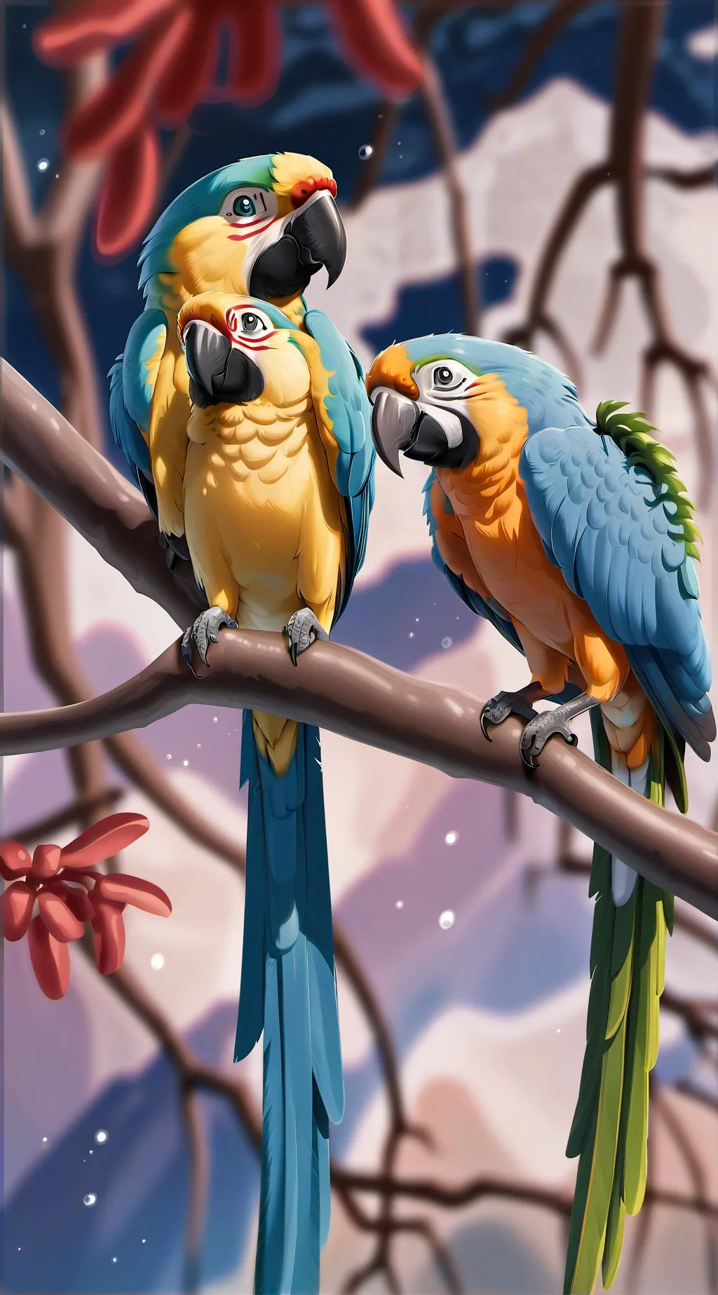 ai character: macaw's  background