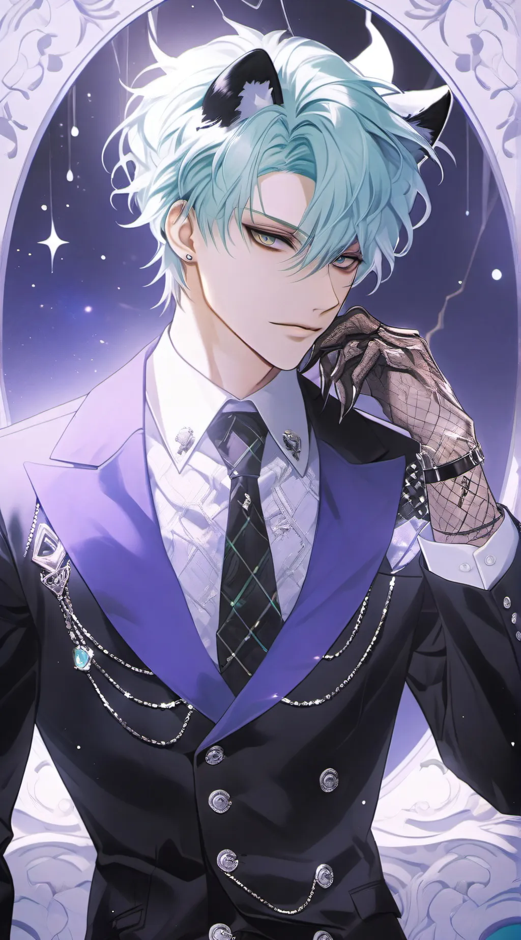 ai character: azul wisteria  background