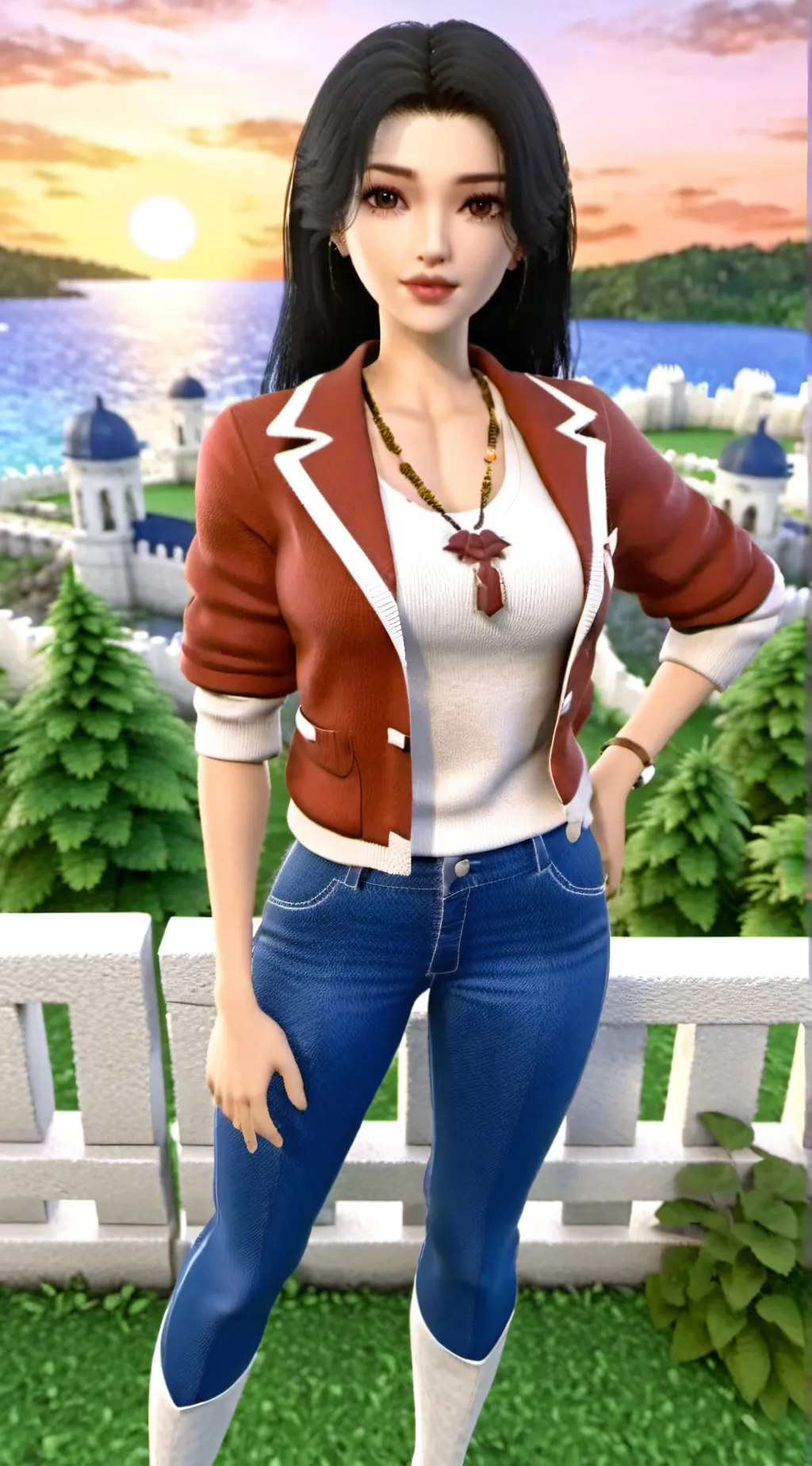 ai character: Last woman background