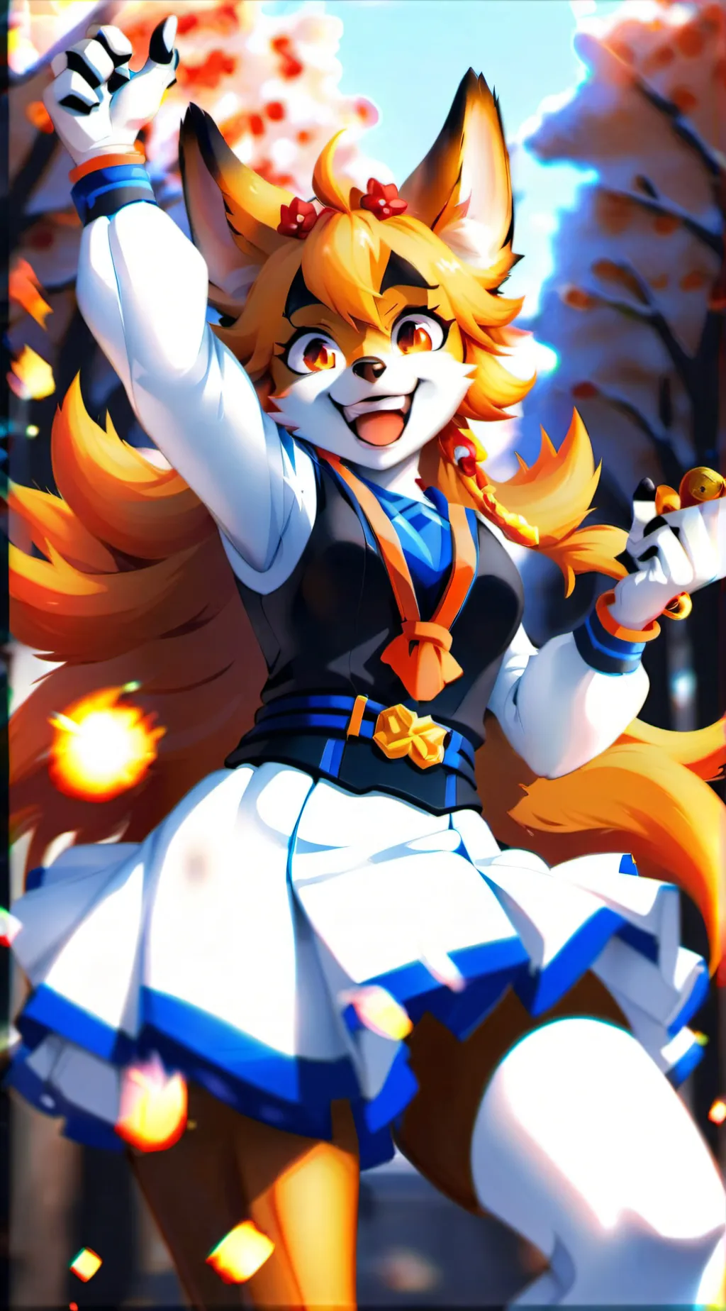 ai character: Furry high school. background