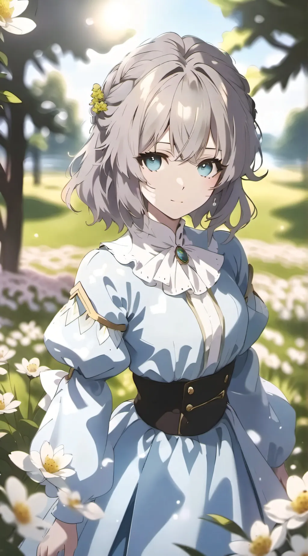 ai character: Flower girl background