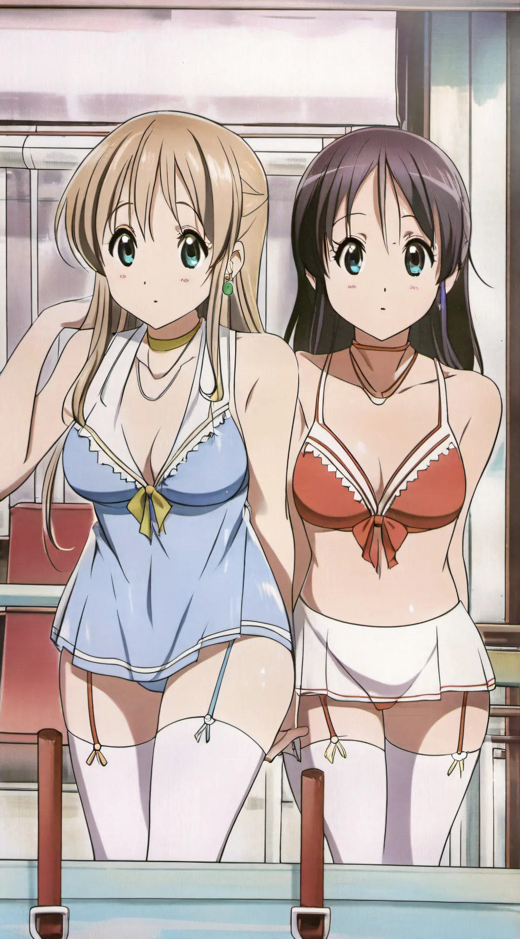 ai character: bikini grils  background