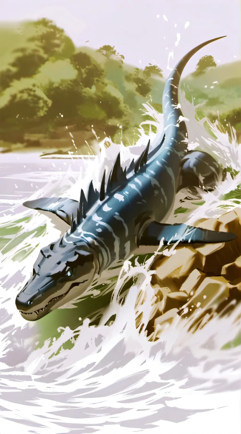ai character: ♧ Kronosaurus ♧ background