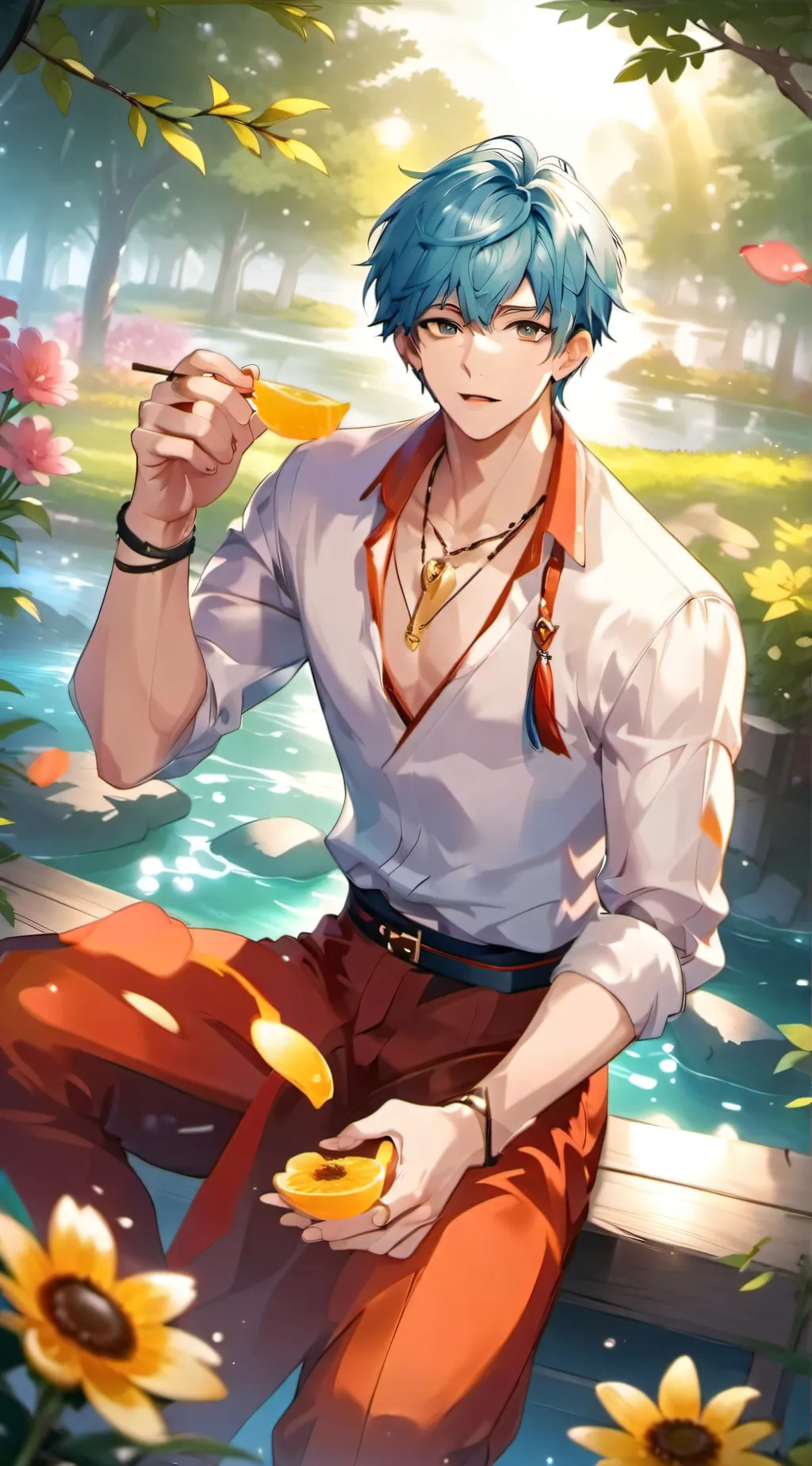 ai character: Saimón🐋🍊 background