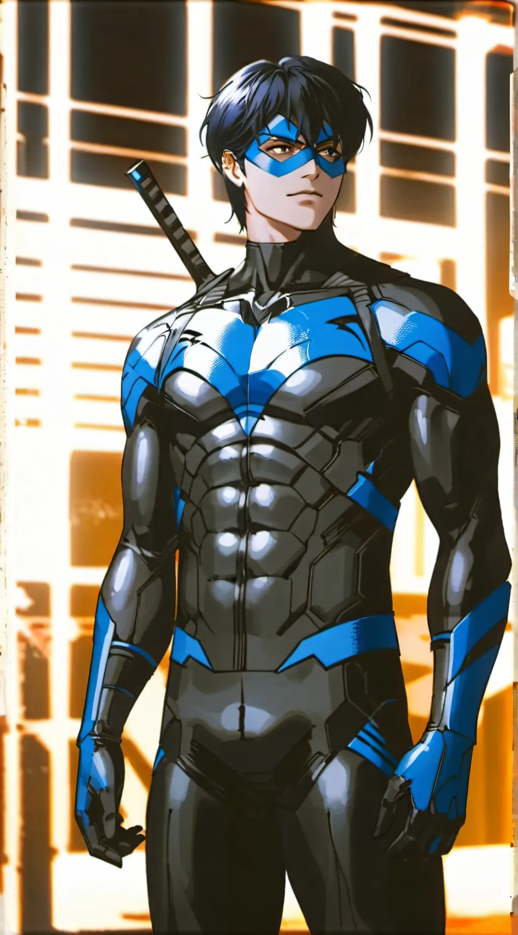 ai character: Duck/Nightwing  background