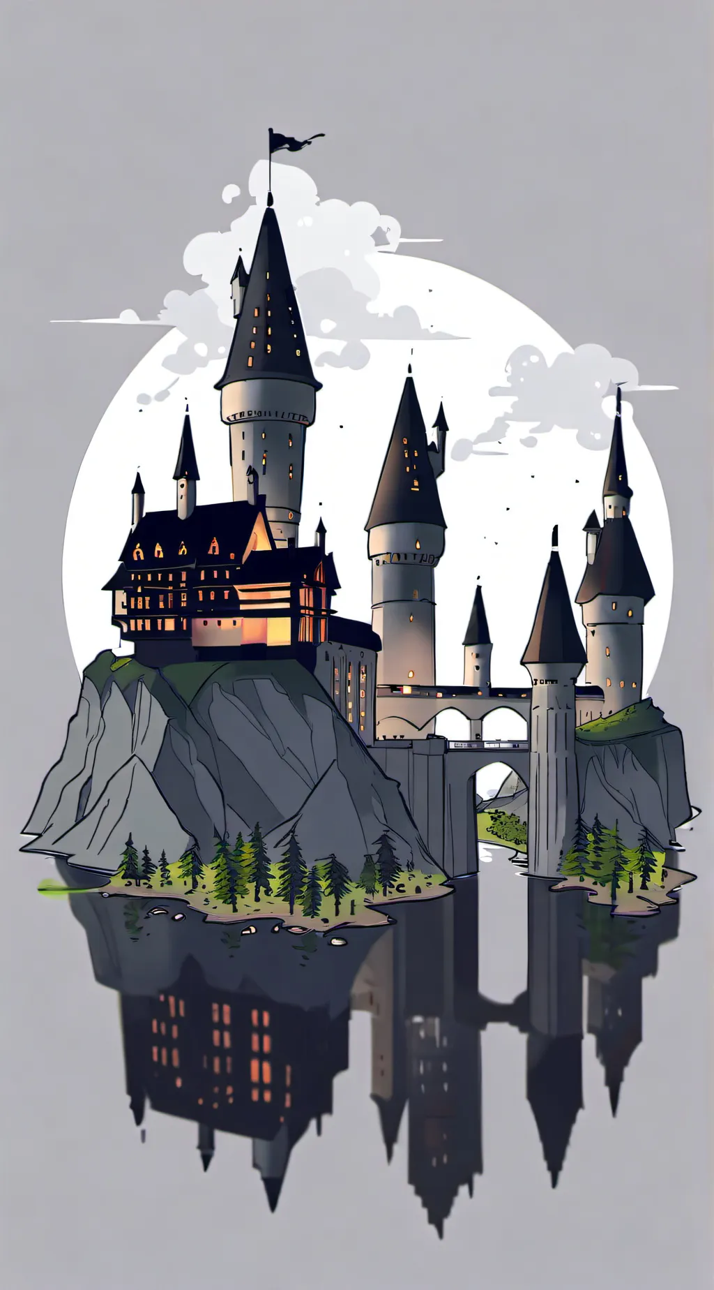 ai character: Hoogwarts background