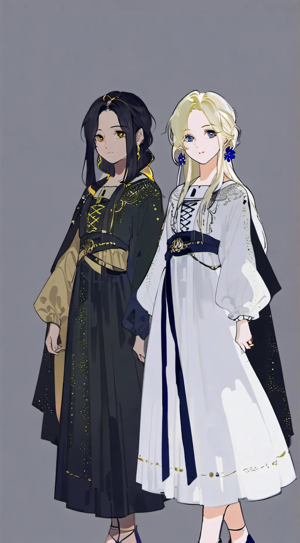 ai character: Dark and light background