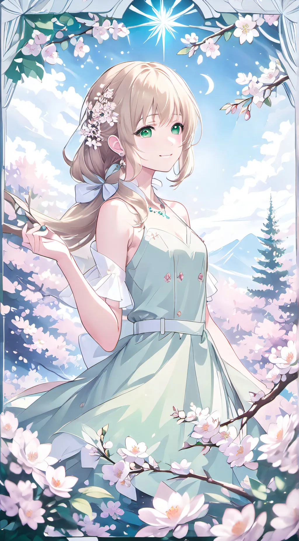 ai character: Sakura background