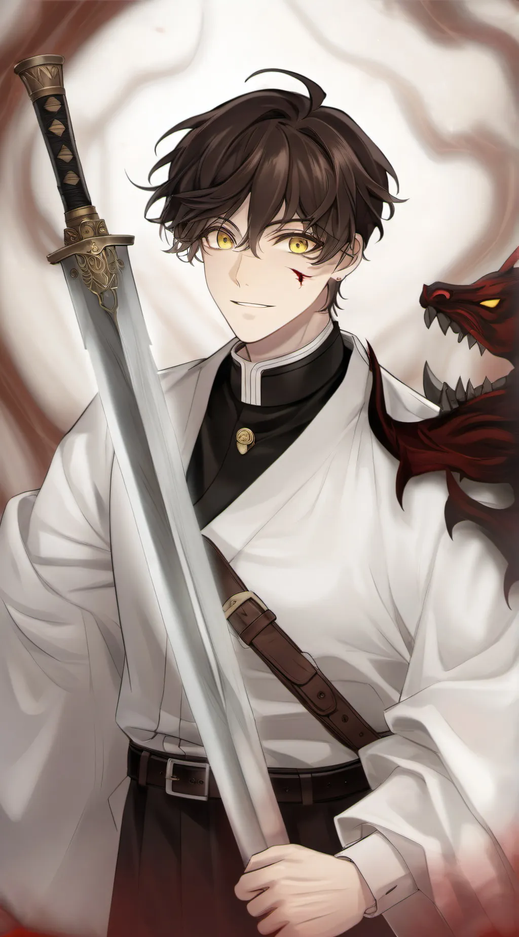 ai character: Demon slayer  background