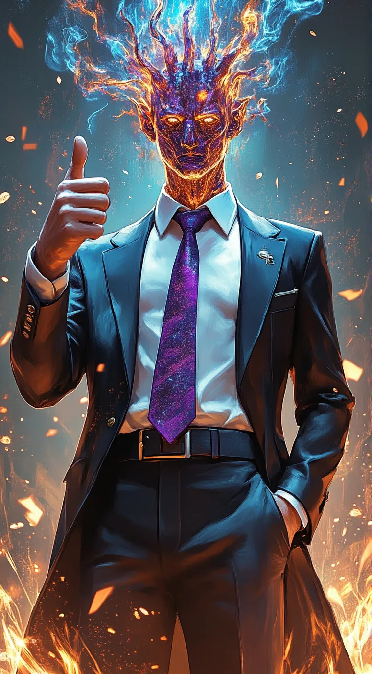 ai character: Digital Foot Print background