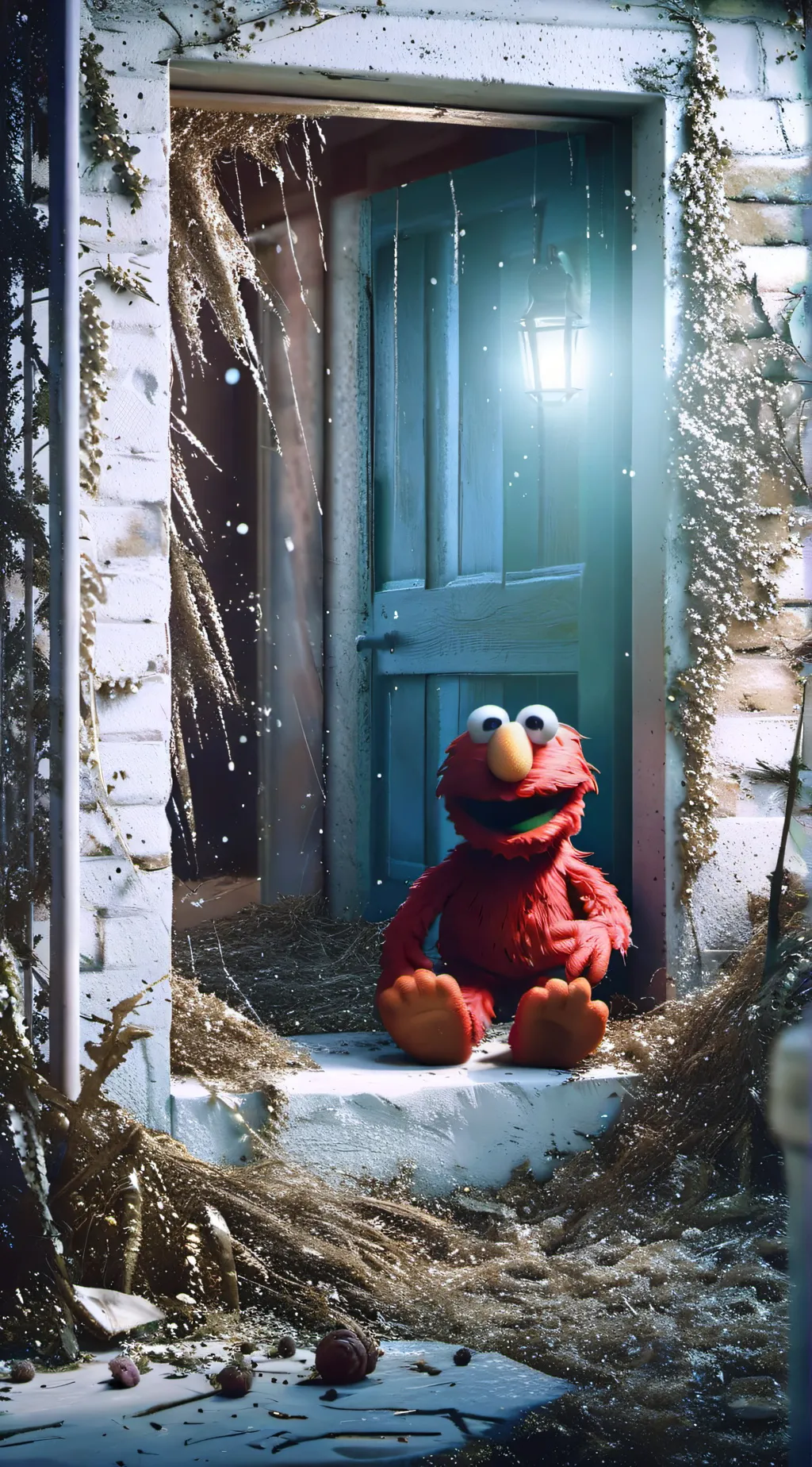 ai character: Elmo  background