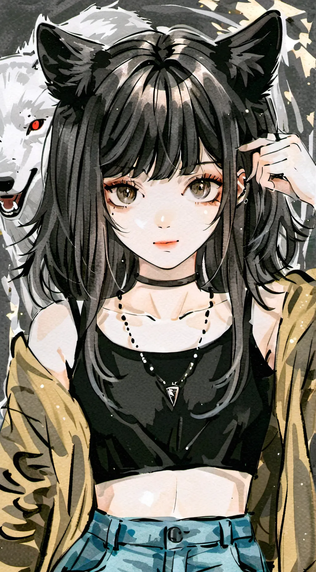 ai character: MHA creepy man background