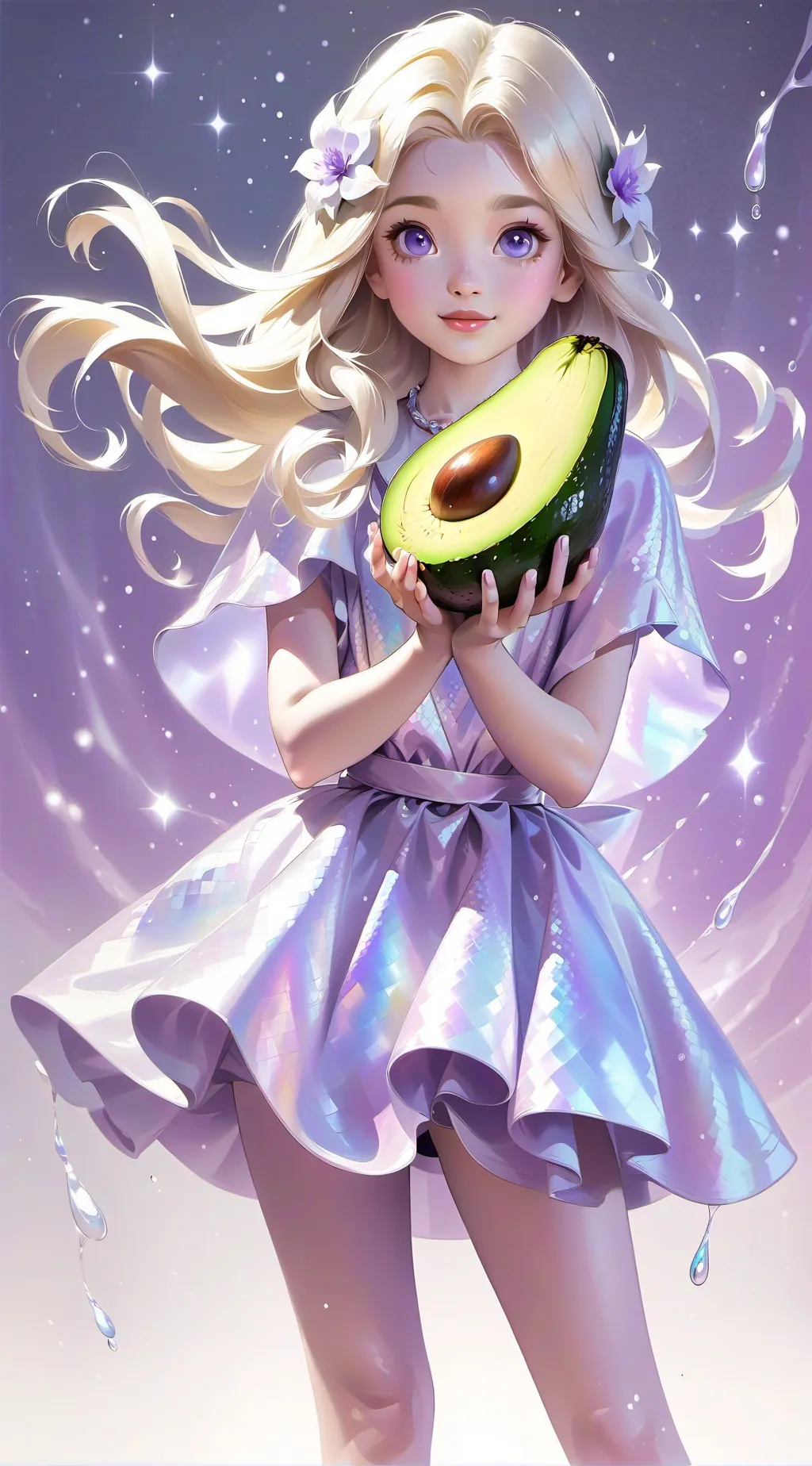 ai character: polina avocado  background