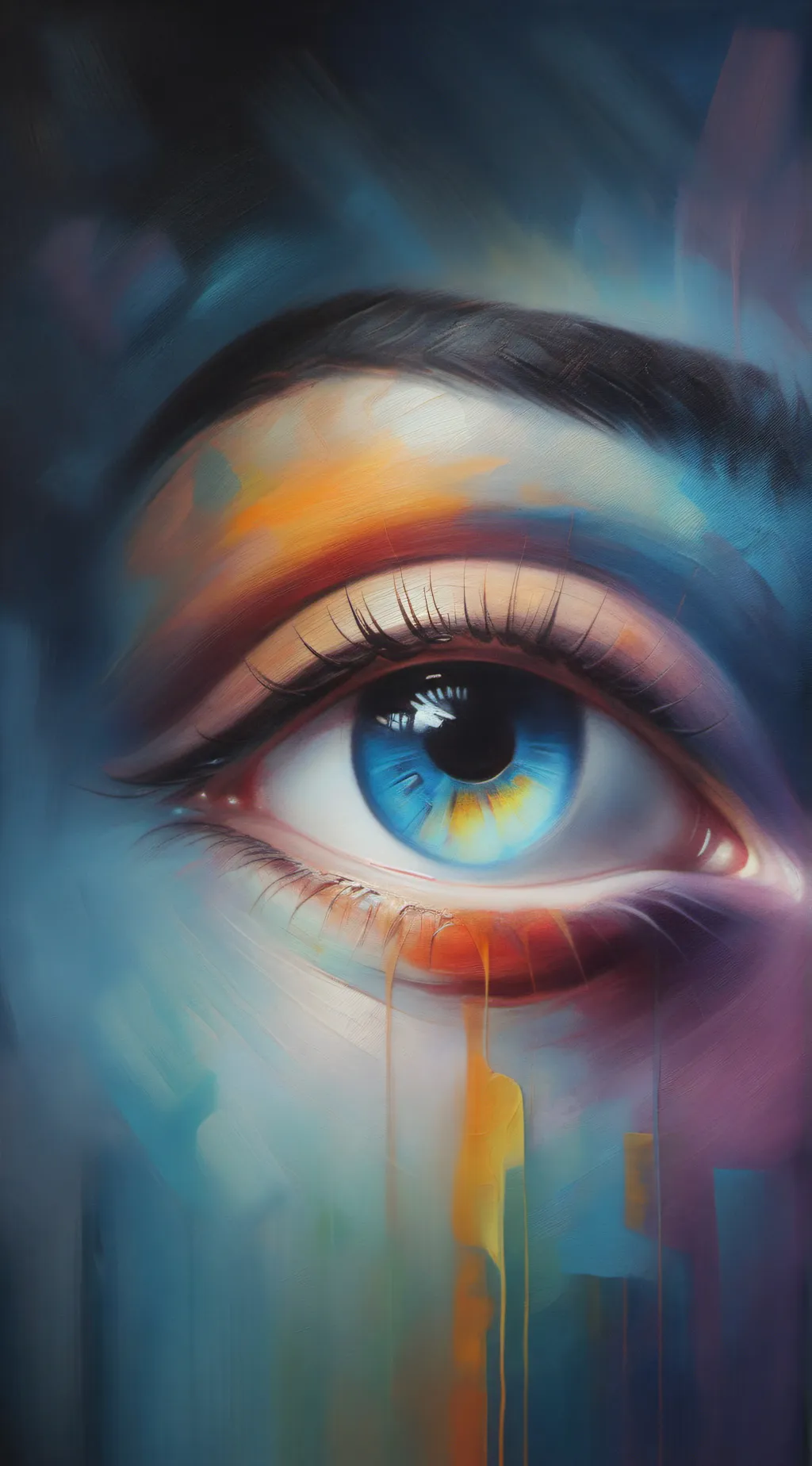 ai character: color eyes background