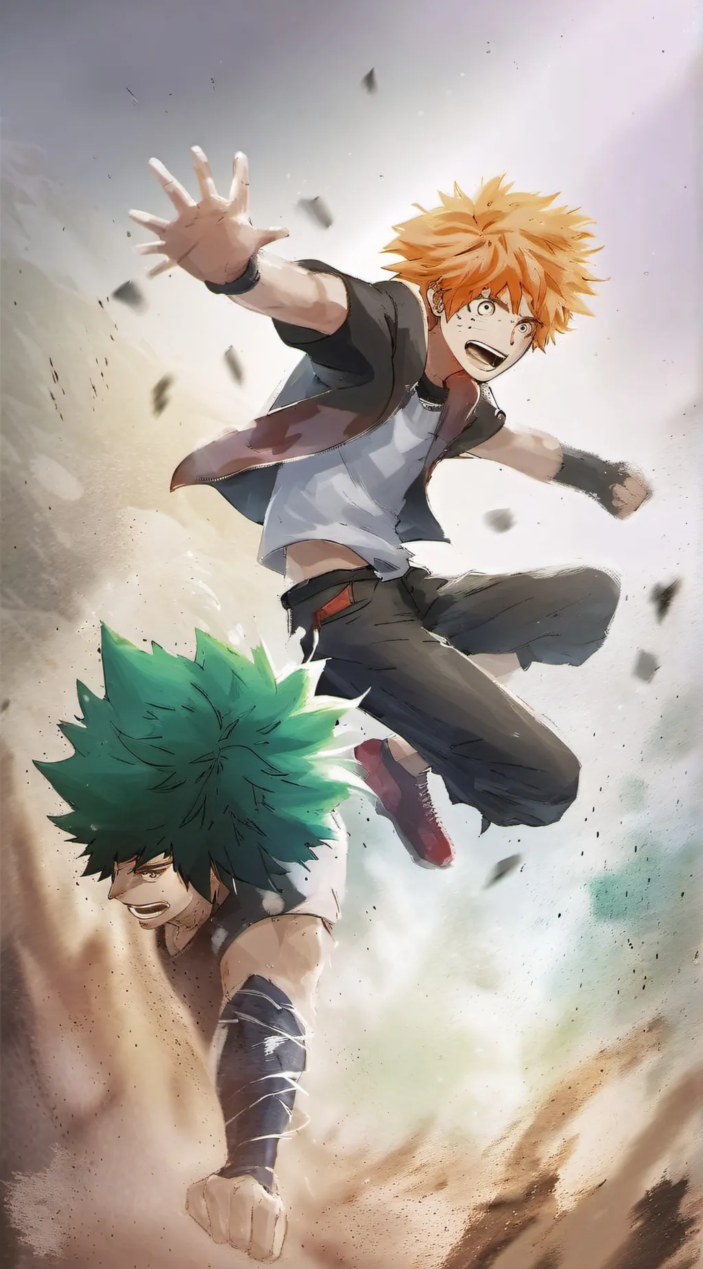ai character: Mha fight background
