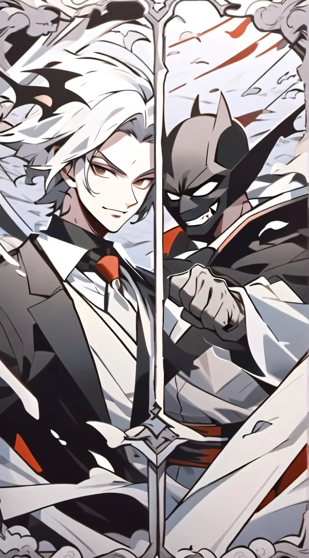 ai character: MHA final battle background