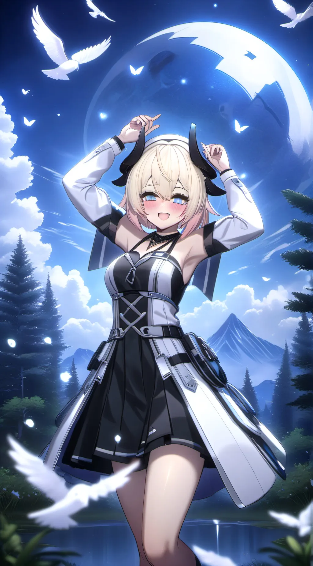 ai character: Luna background
