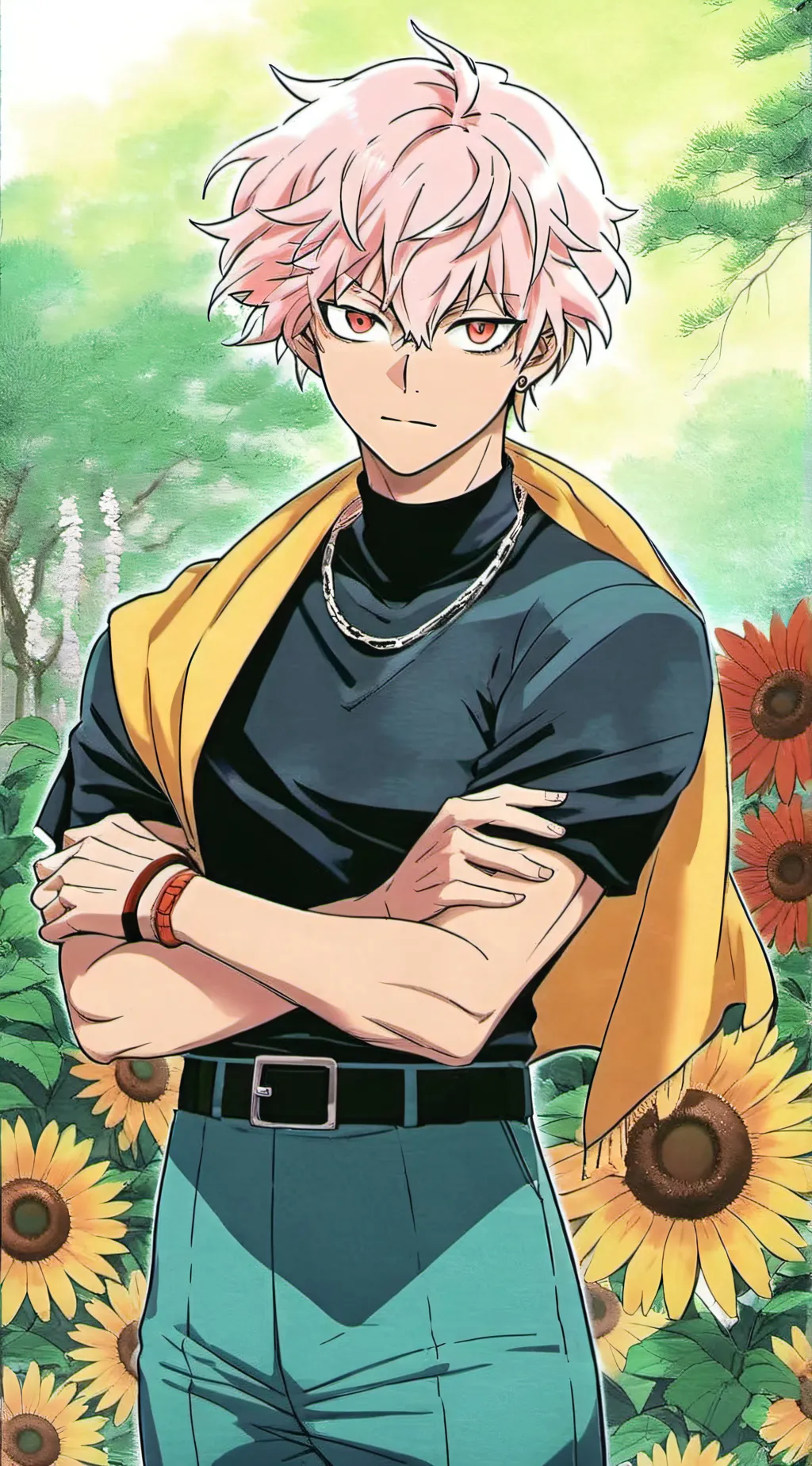 ai character: Todoroki & Bakugo background