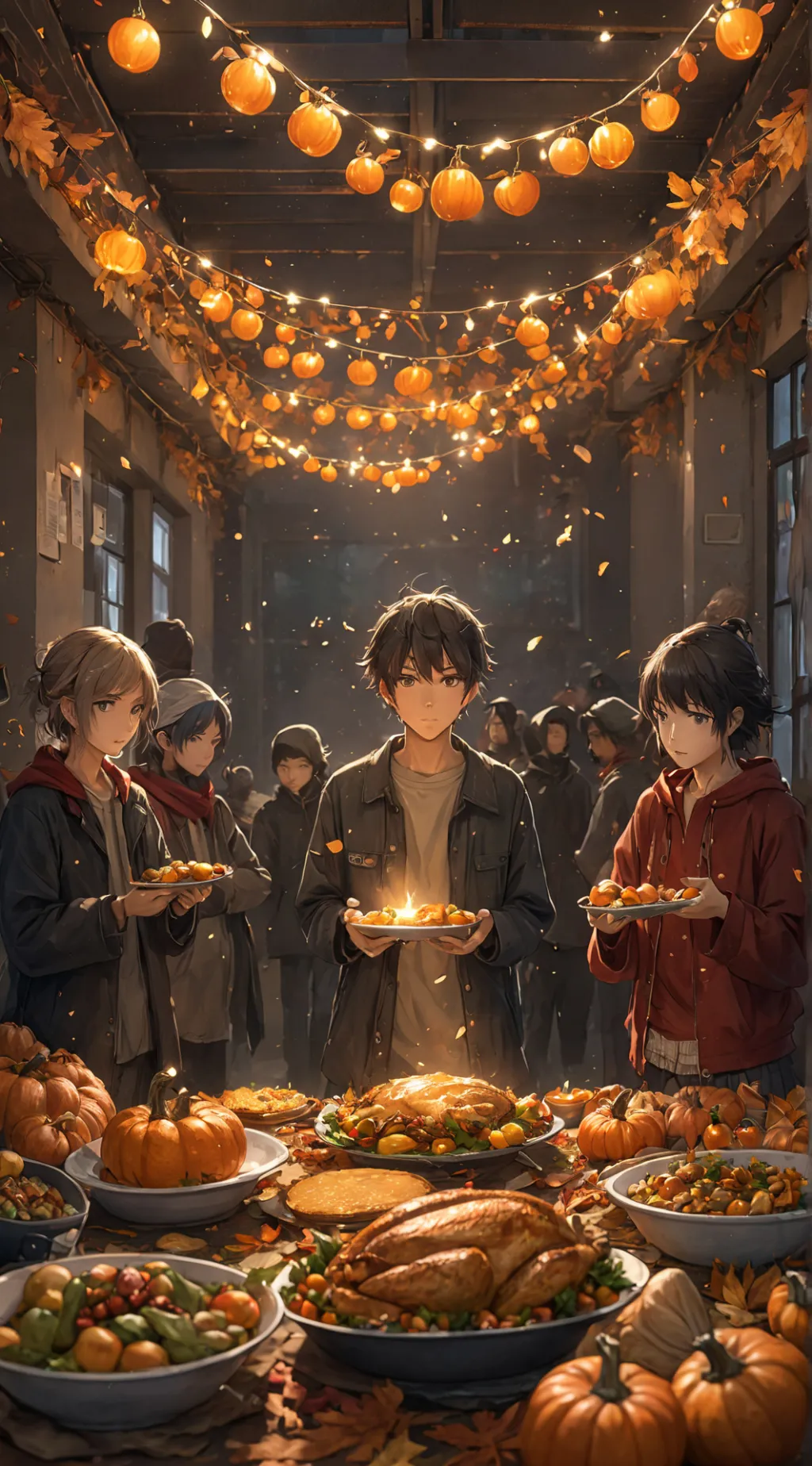 ai character: Community Feast background