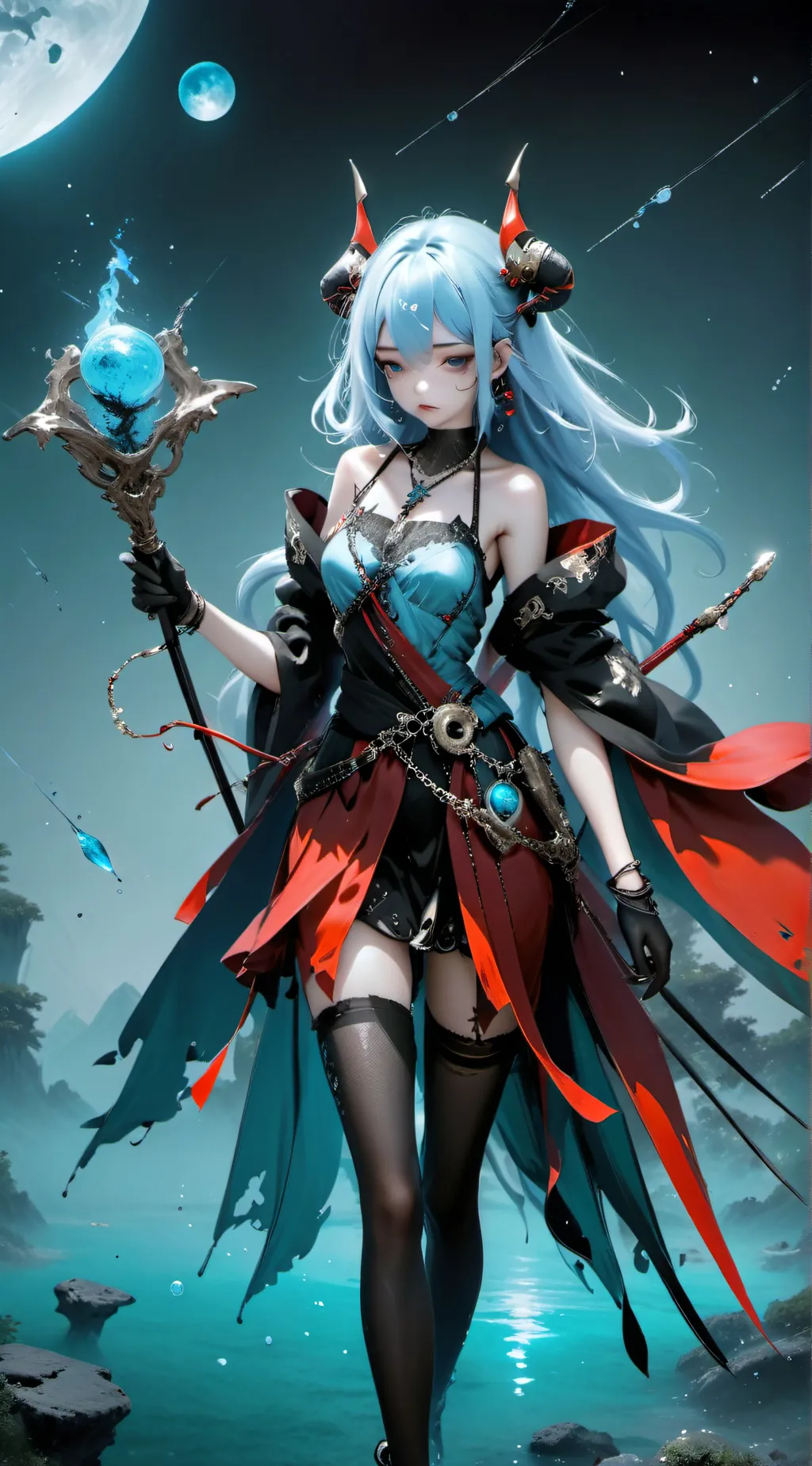 ai character: ice queen background