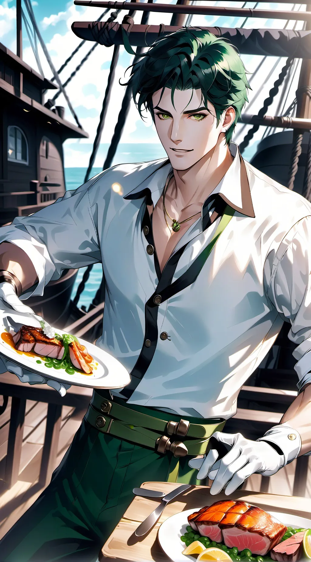 ai character: zoro x sanji background