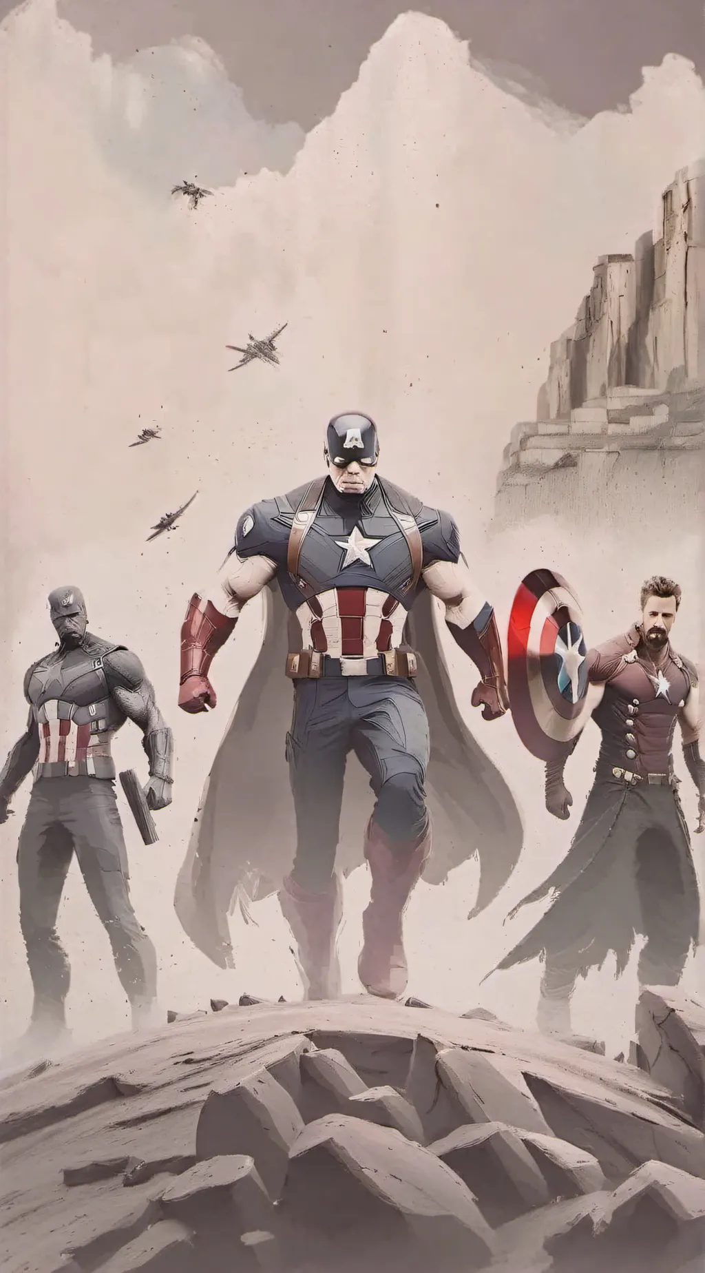 ai character: Avengers adopt background