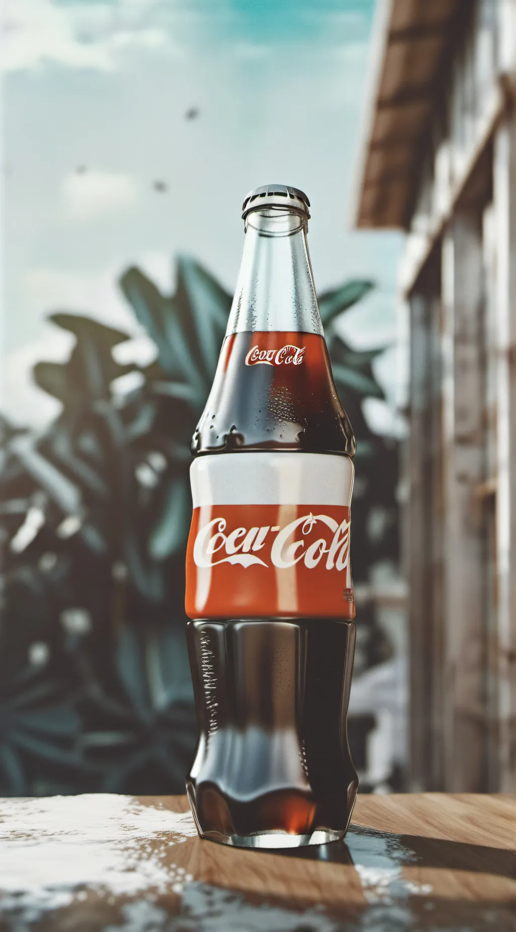 ai character: Coca cola background